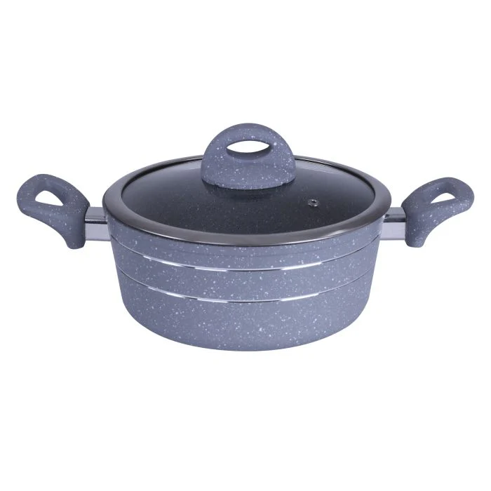 28cm Die-Cast Aluminium Casserole with Glass Lid Royalford RF9470 - Image 3