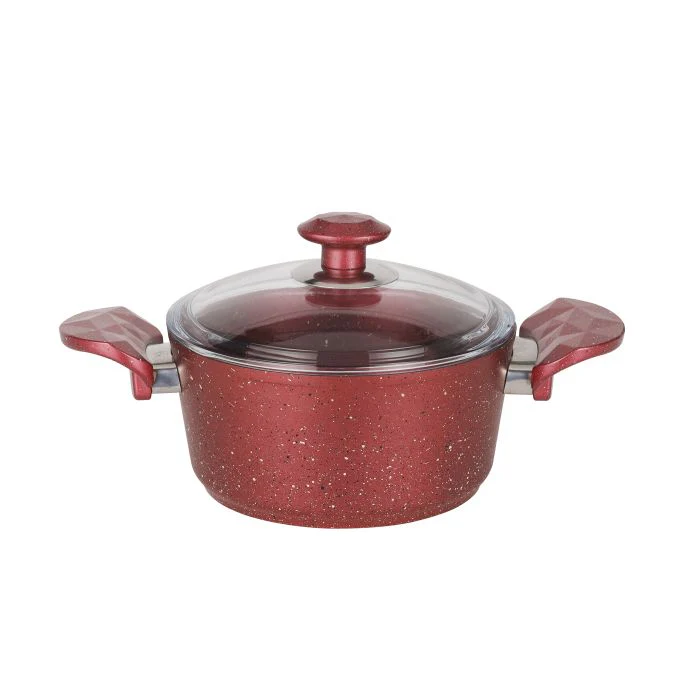 Chef Shield Granite Coated Cookware Set, 16 Pieces, RF10267 | Premium-Quality Aluminium | Tempered Glass Lid | Heavy-Duty Bakelite Handles | Compatible with Induction, Hot Plate, Halogen, Ceramic, Gas - Image 2