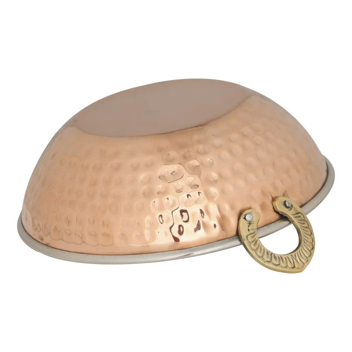 Cooper Steel Serving Kadai, RF10394 | Copper Stainless Steel Hammered Kadai | Indian Serving Bowl | Indian Dishes Serve ware for Vegetable and Curries - Image 3