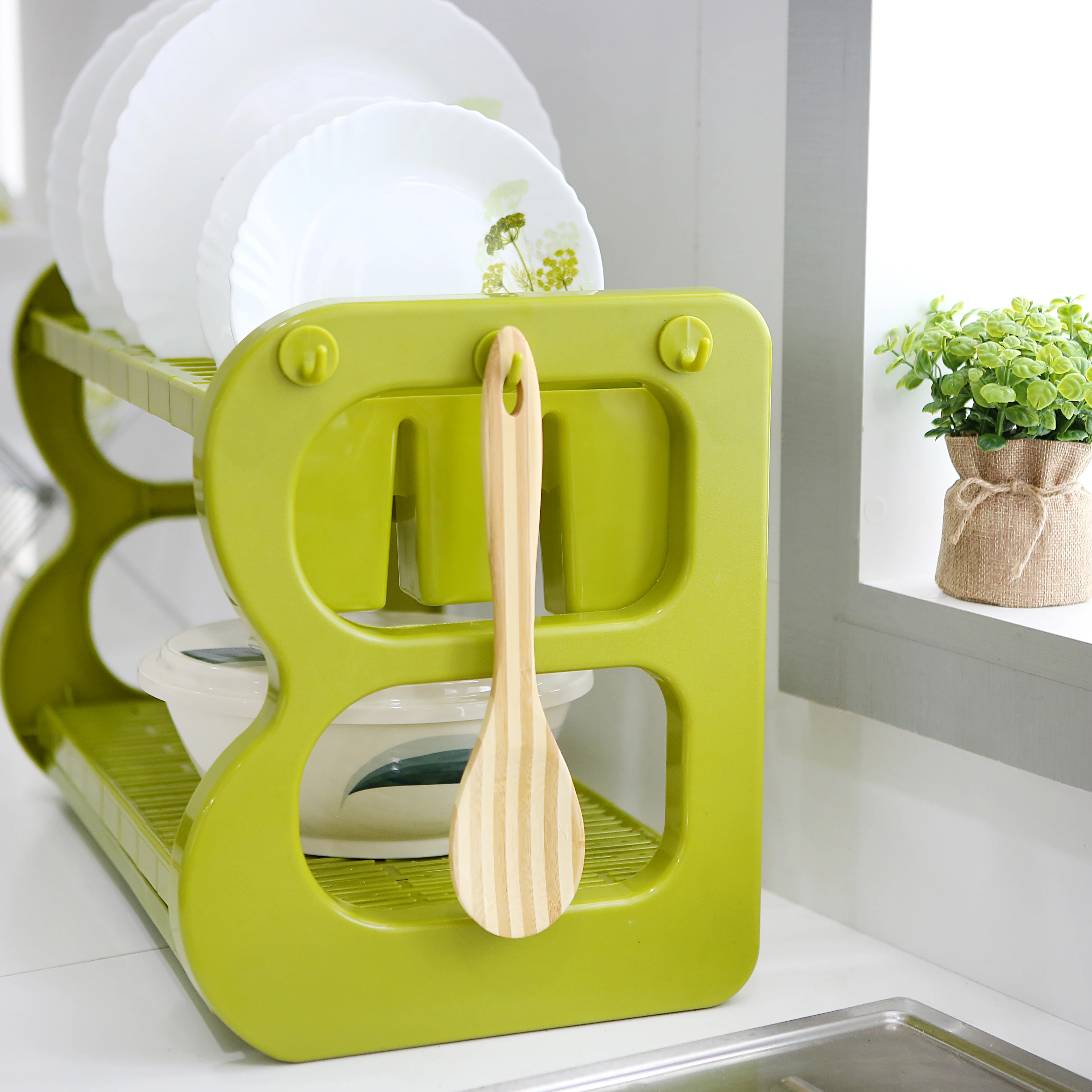 Delcasa DC1328 Organic Bamboo Serving Spoon | features durable bamboo with lightweight handling| hygienic design, and easy serving for modern kitchen use daily| - Image 2