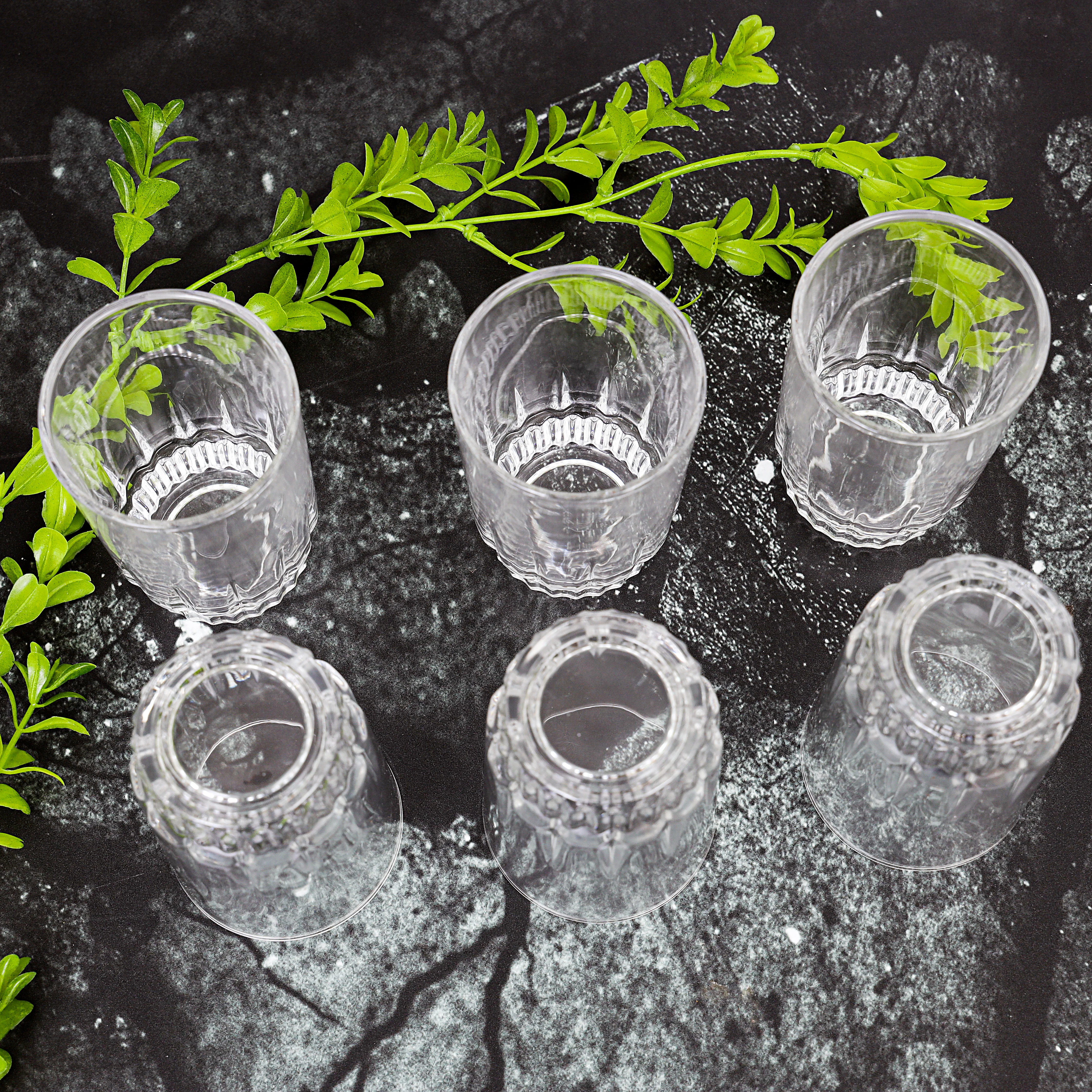 Delcasa DC1412 6 PCS Glass Tumbler Set | Crystal Clear Lead-Free Drinking Glasses | Dishwasher and Microwave Safe Water Juice Tumblers, for Home Kitchen Dining| - Image 4
