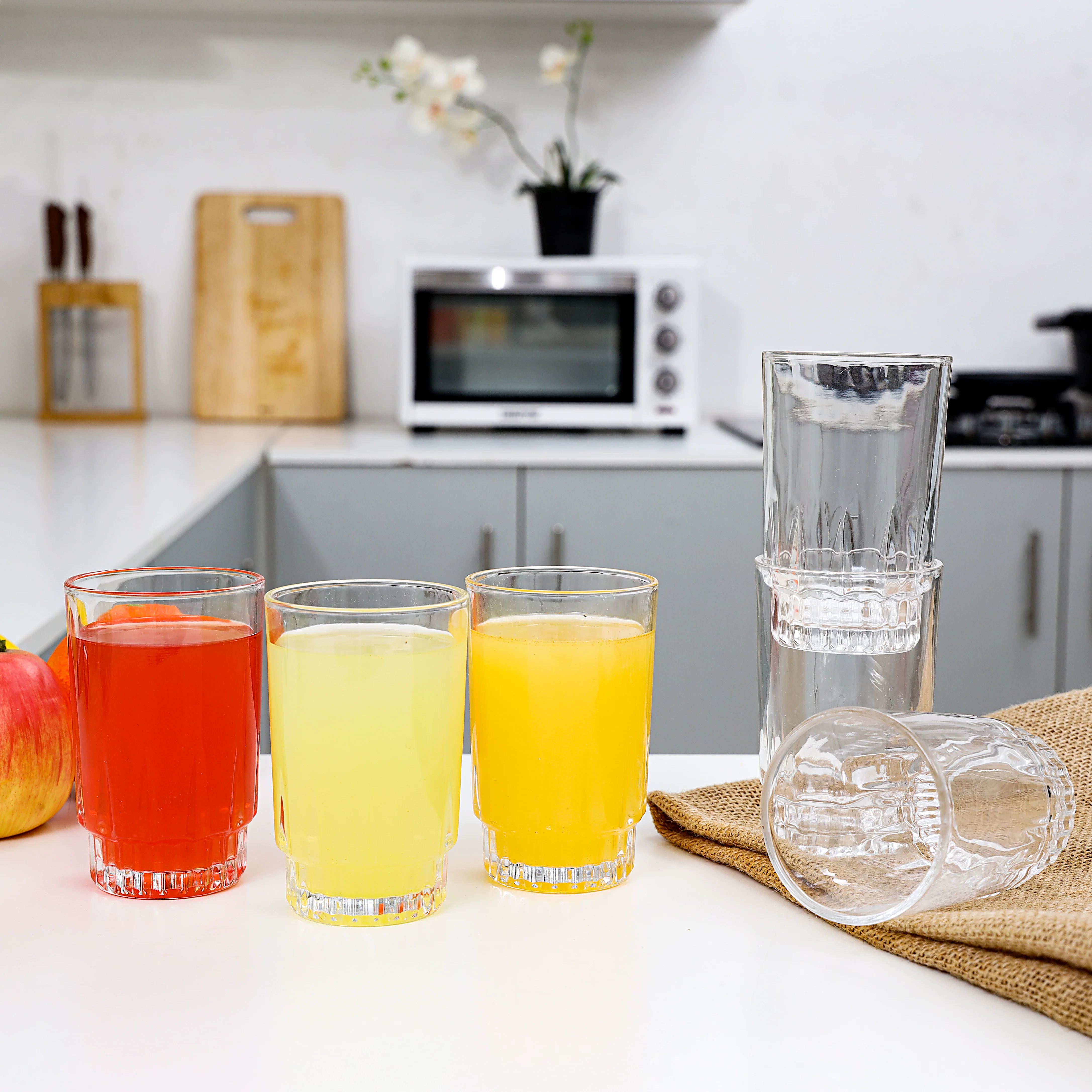 Delcasa DC1412 6 PCS Glass Tumbler Set | Crystal Clear Lead-Free Drinking Glasses | Dishwasher and Microwave Safe Water Juice Tumblers, for Home Kitchen Dining| - Image 5