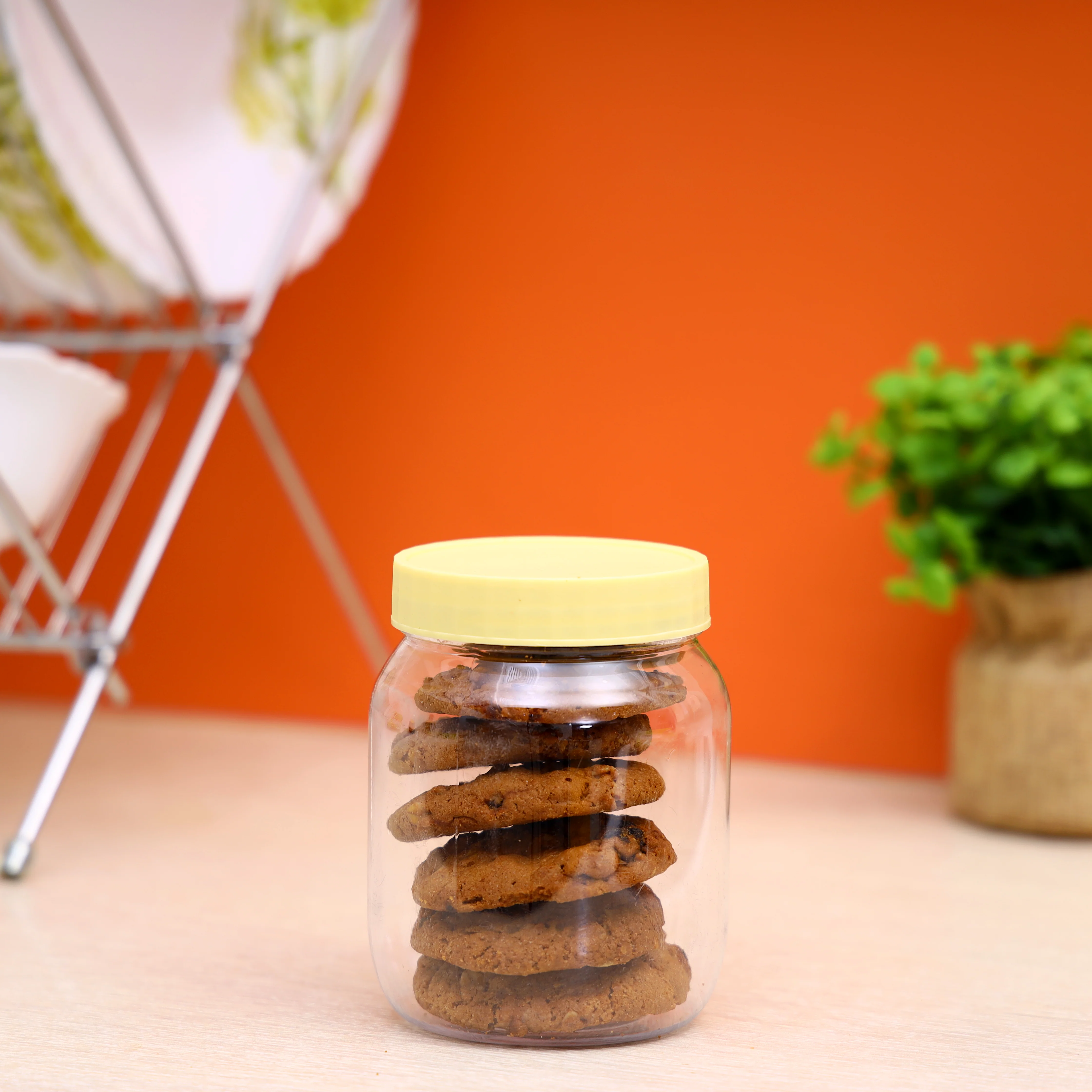 Delcasa DC1487 Transparent Storage Jar | Multipurpose Kitchen Container with Secure Lid| lightweight, Durable Clear Food Storage for Snacks, Spices & Dry Foods| - Image 2