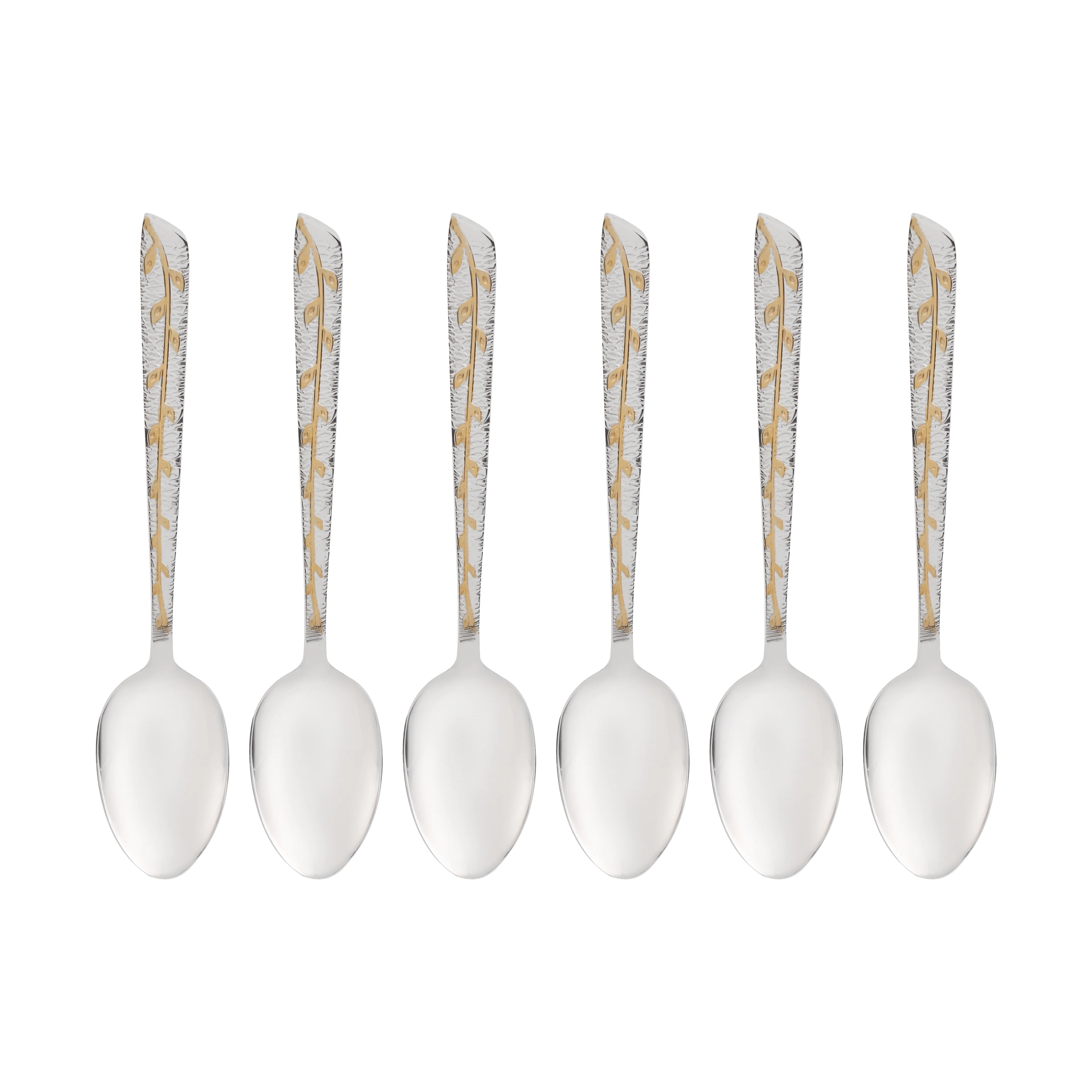 Delcasa DC1632 6PCS Dinner Spoon Set| Stainless Steel Build, Elegant Mirror Finish & Comfortable Grip| for Daily Dining and Serving Use at Home & Parties Daily|
