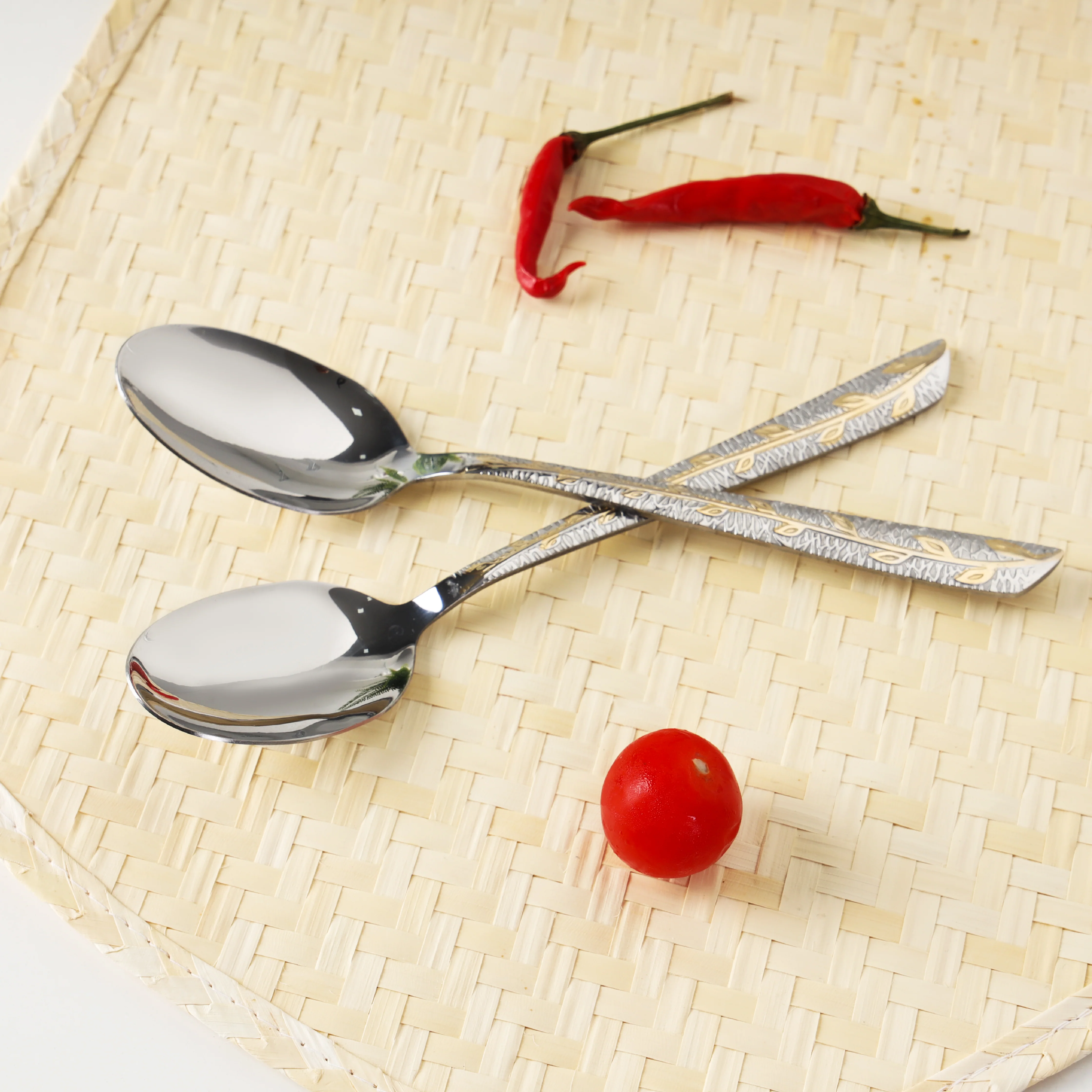 Delcasa DC1632 6PCS Dinner Spoon Set| Stainless Steel Build, Elegant Mirror Finish & Comfortable Grip| for Daily Dining and Serving Use at Home & Parties Daily| - Image 2