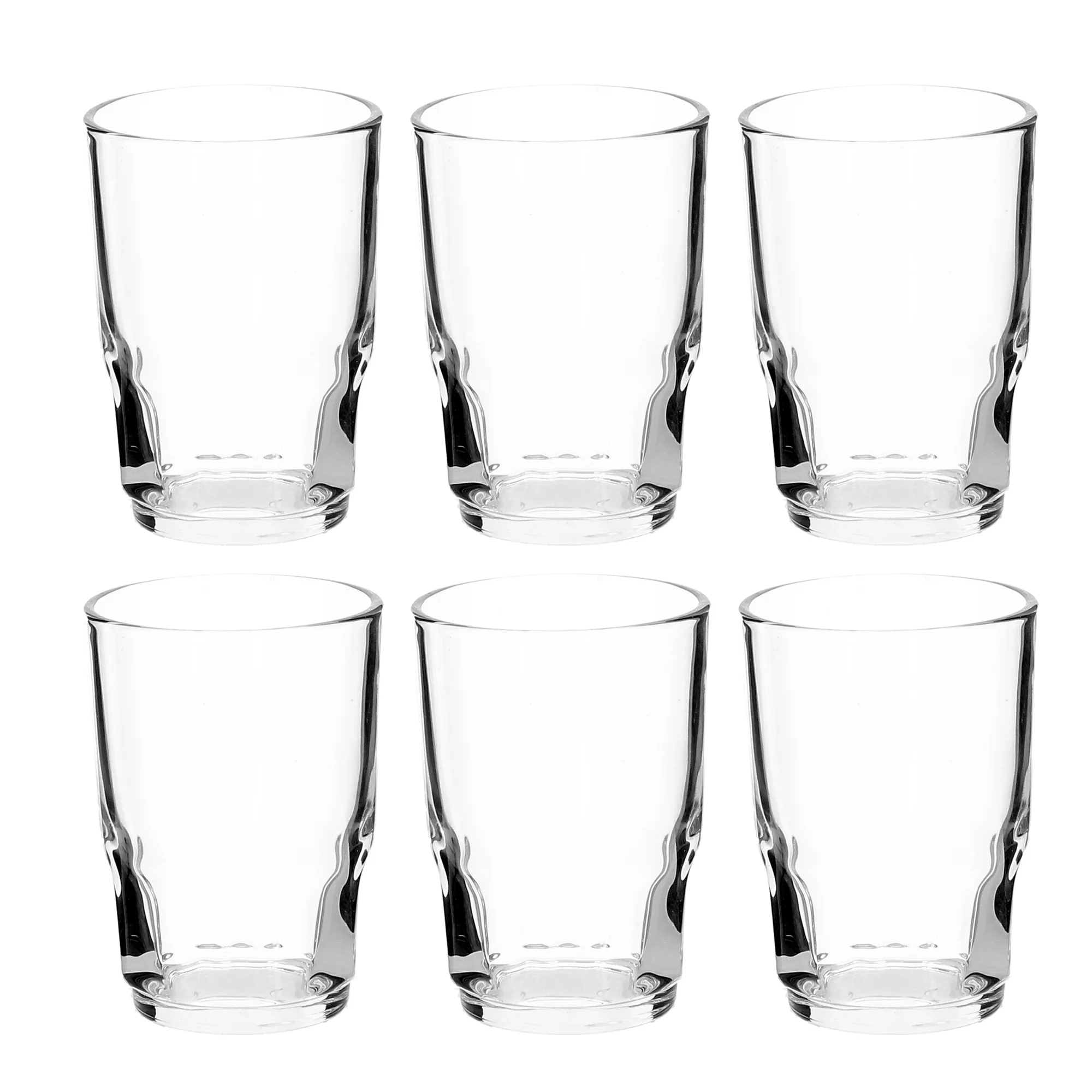 Delcasa DC1762 6 PCS Glass Tumbler Set| premium clear drinking glasses with durable construction| elegant design, and dishwasher-safe material for Everyday use|
