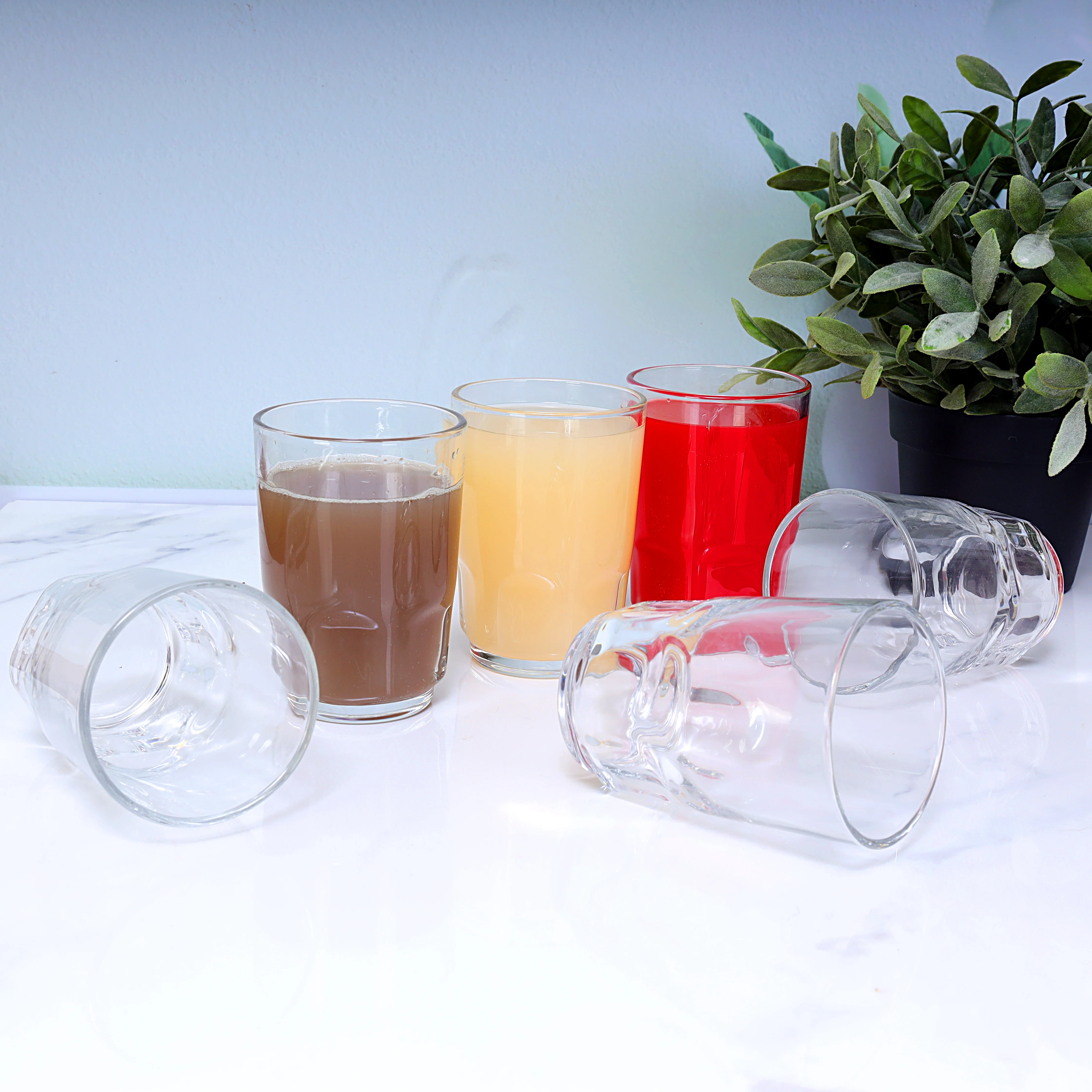 Delcasa DC1762 6 PCS Glass Tumbler Set| premium clear drinking glasses with durable construction| elegant design, and dishwasher-safe material for Everyday use| - Image 2