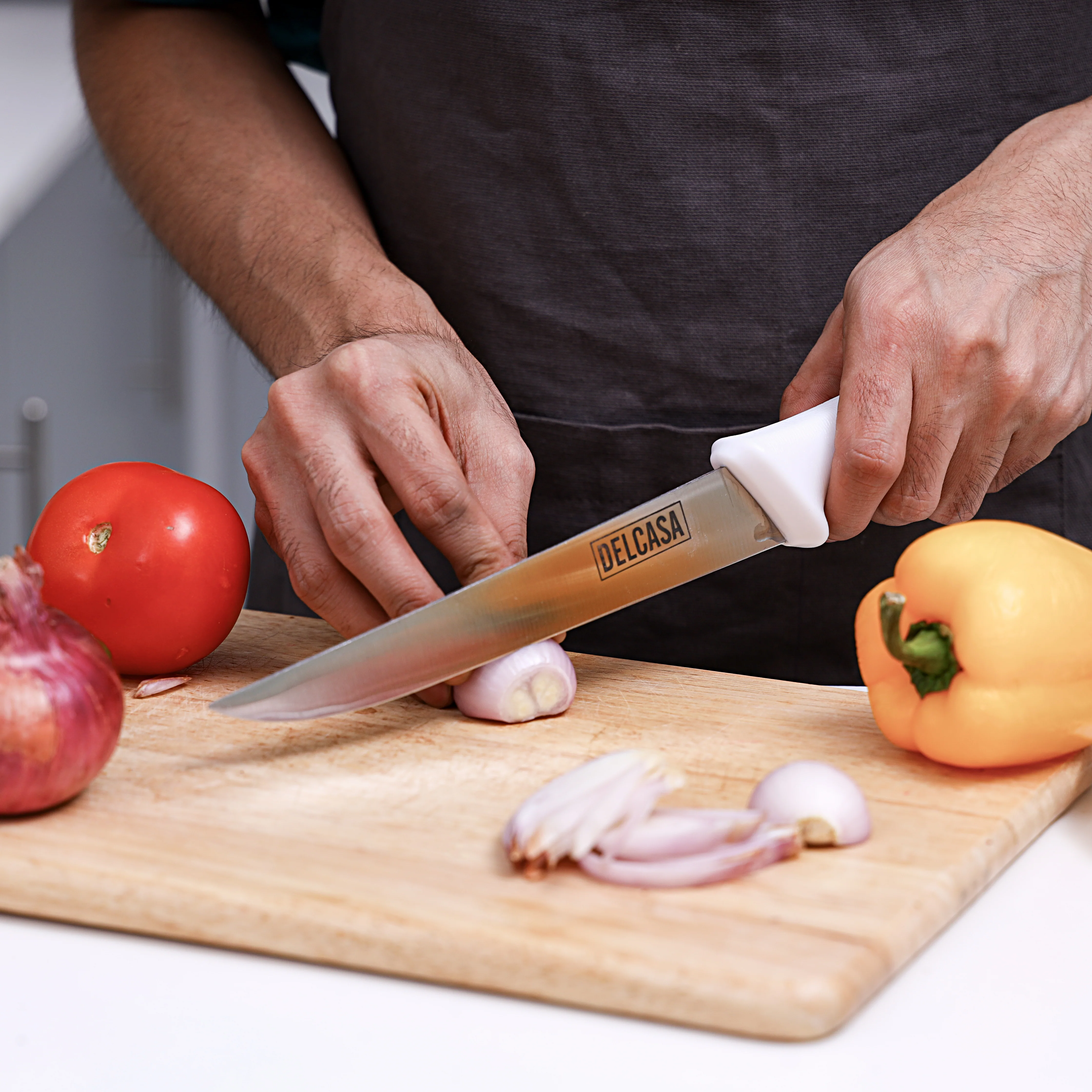 Delcasa DC1829 8 Inch Fish Knife| sharp stainless steel blade and ergonomic non-slip handle| rust-resistant design for fish cleaning & slicing in home kitchens| - Image 3