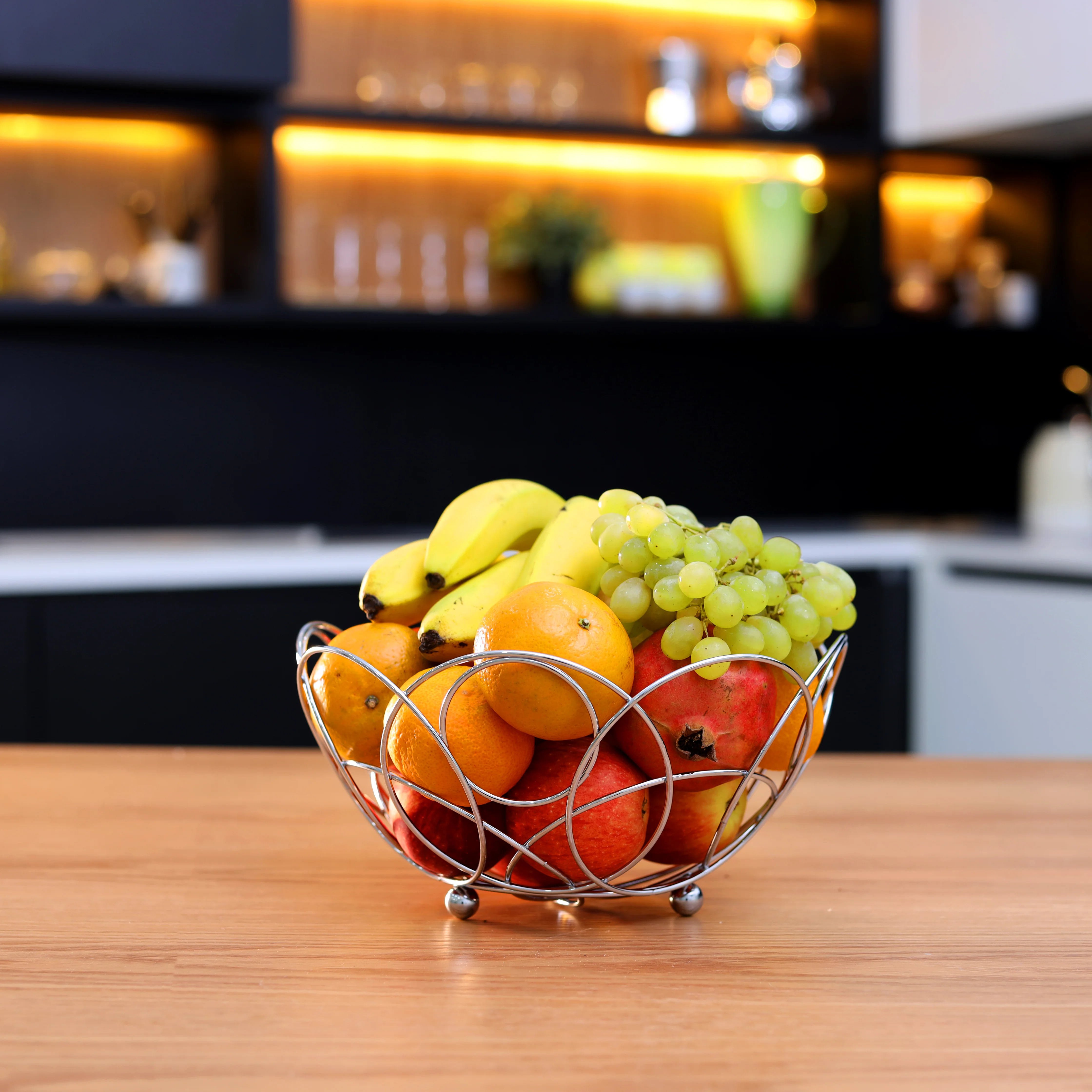 Delcasa DC1877 Fruit Basket | metal wire storage bowl with open airflow design| stable base, elegant modern look, for kitchen and dining table organization use| - Image 4