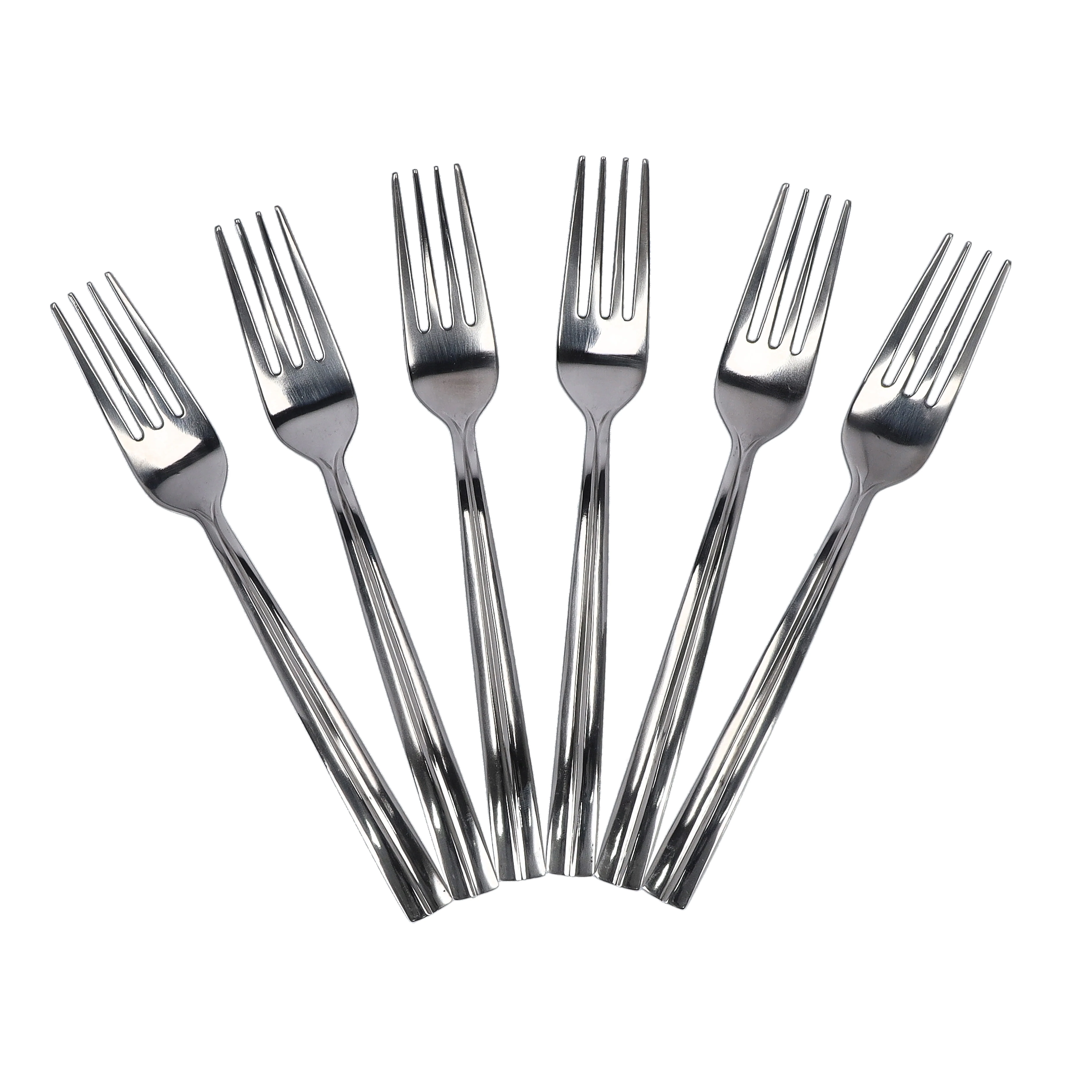 Delcasa DC1946 6 PCS Table Fork Set| Premium Stainless Steel Dinner Forks Set, durable & dishwasher safe| rust & stain resistant, ergonomic design for daily use|