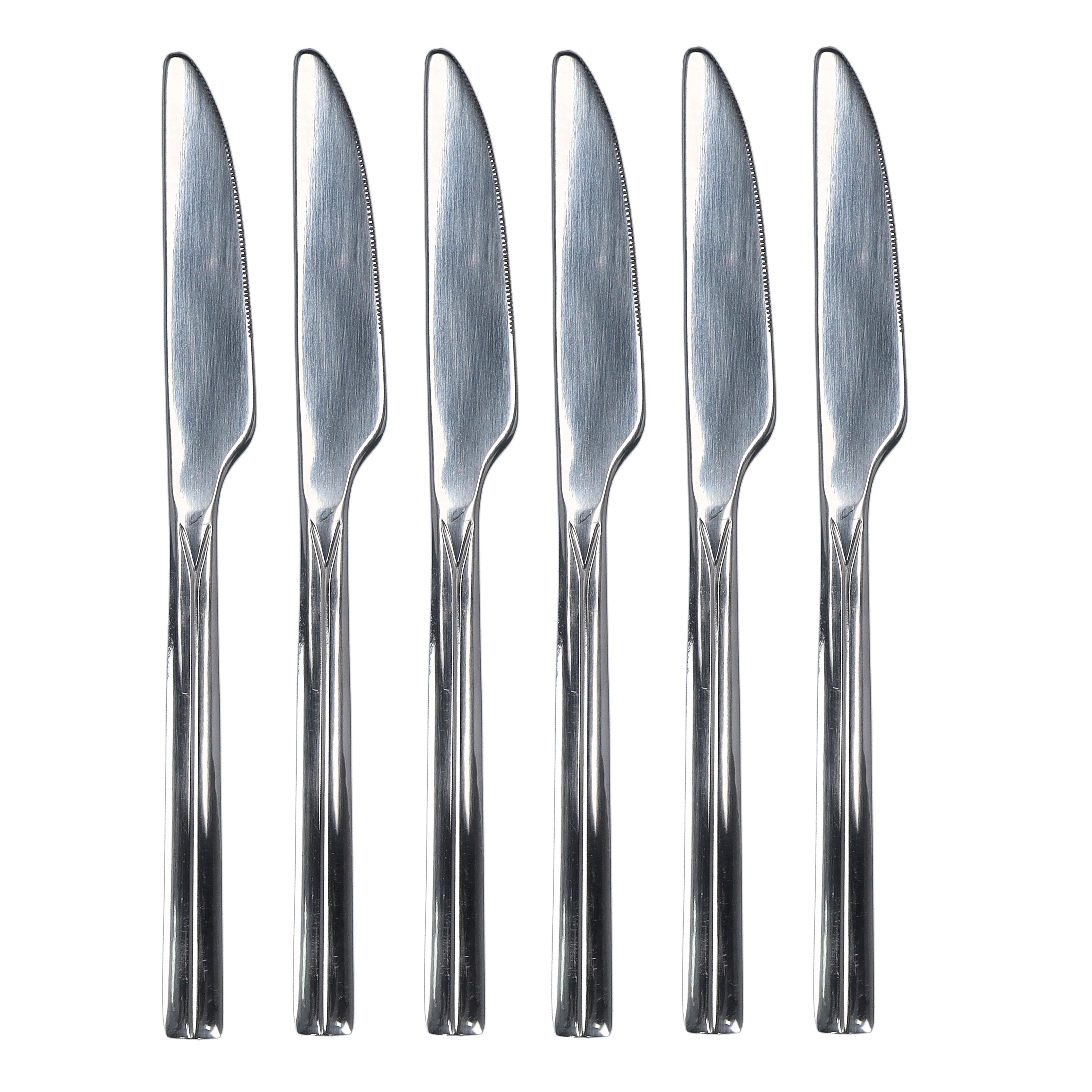 Delcasa DC1947 6PCS Table Knife Set | made from stainless steel, 22cm size with 3.0mm thickness| dishwasher-safe, stain resistant and ergonomic hygienic design|