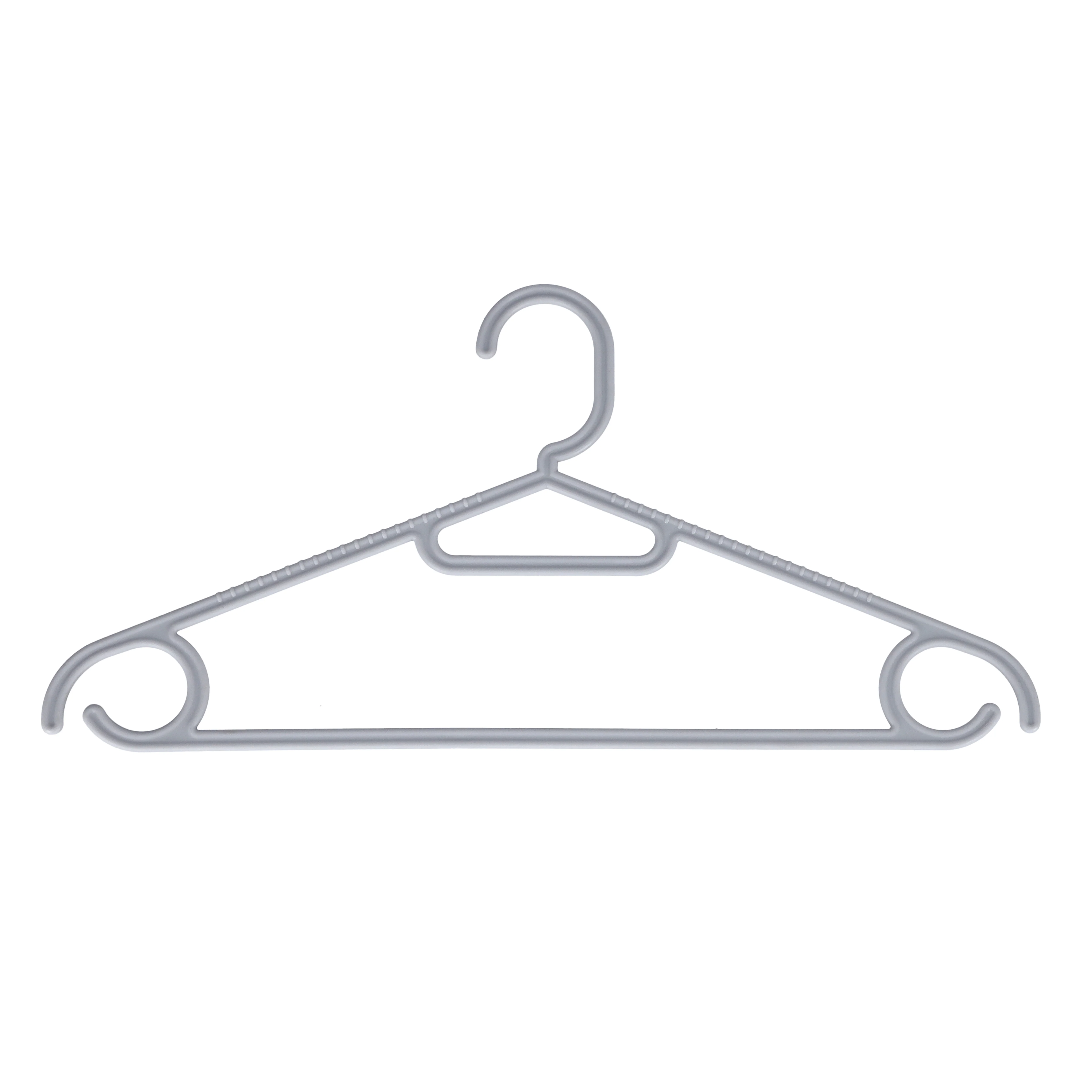 Delcasa DC1991 Plastic Hanger Set| 10 premium quality hangers with anti-skid design| Lightweight, durable & ideal for shirts, dresses and daily wardrobe storage|