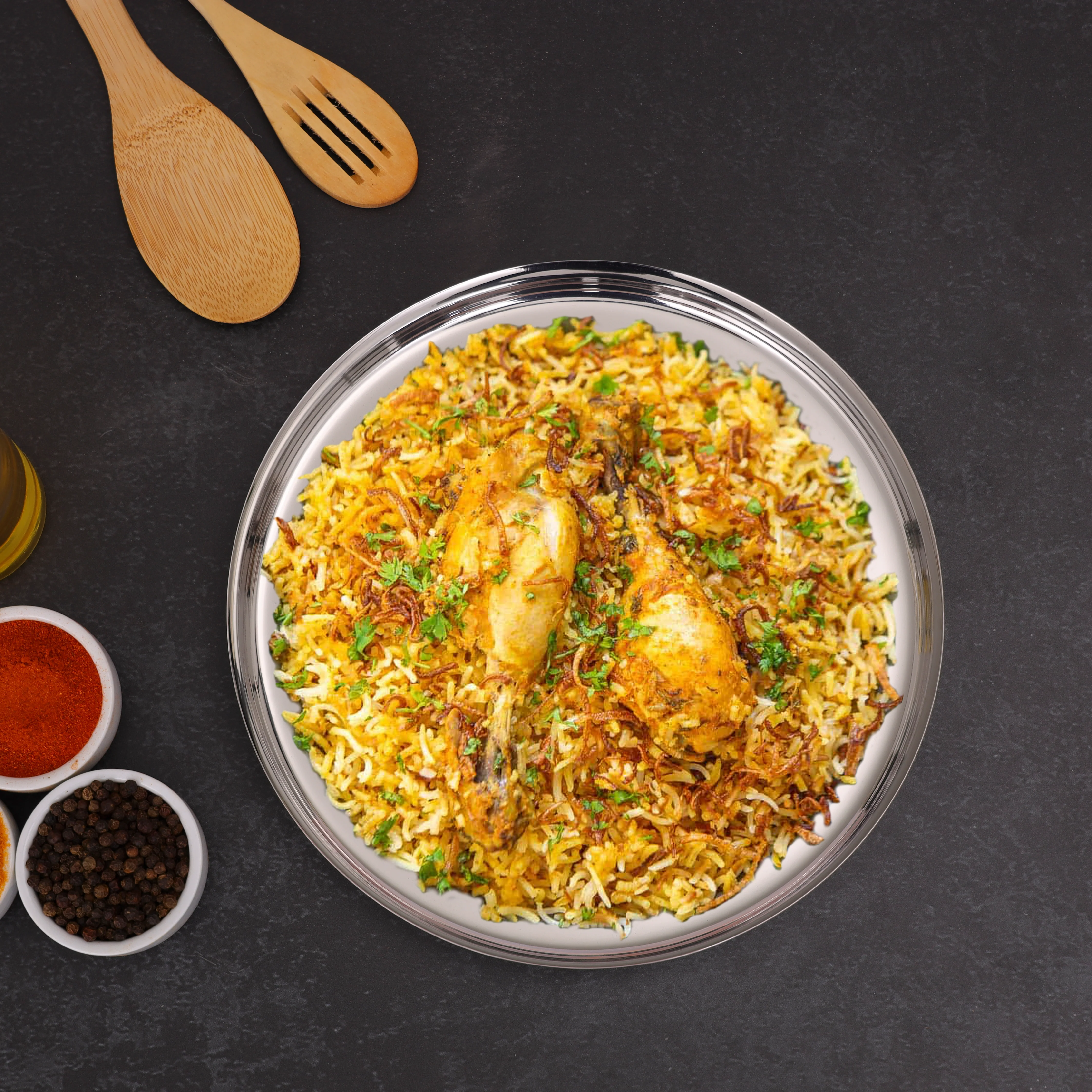 Delcasa DC2434 12 Inch Stainless Steel Plate| high quality stainless steel, durable & rust resistant| easy to clean, dishwasher safe and ideal for daily dining| - Image 4