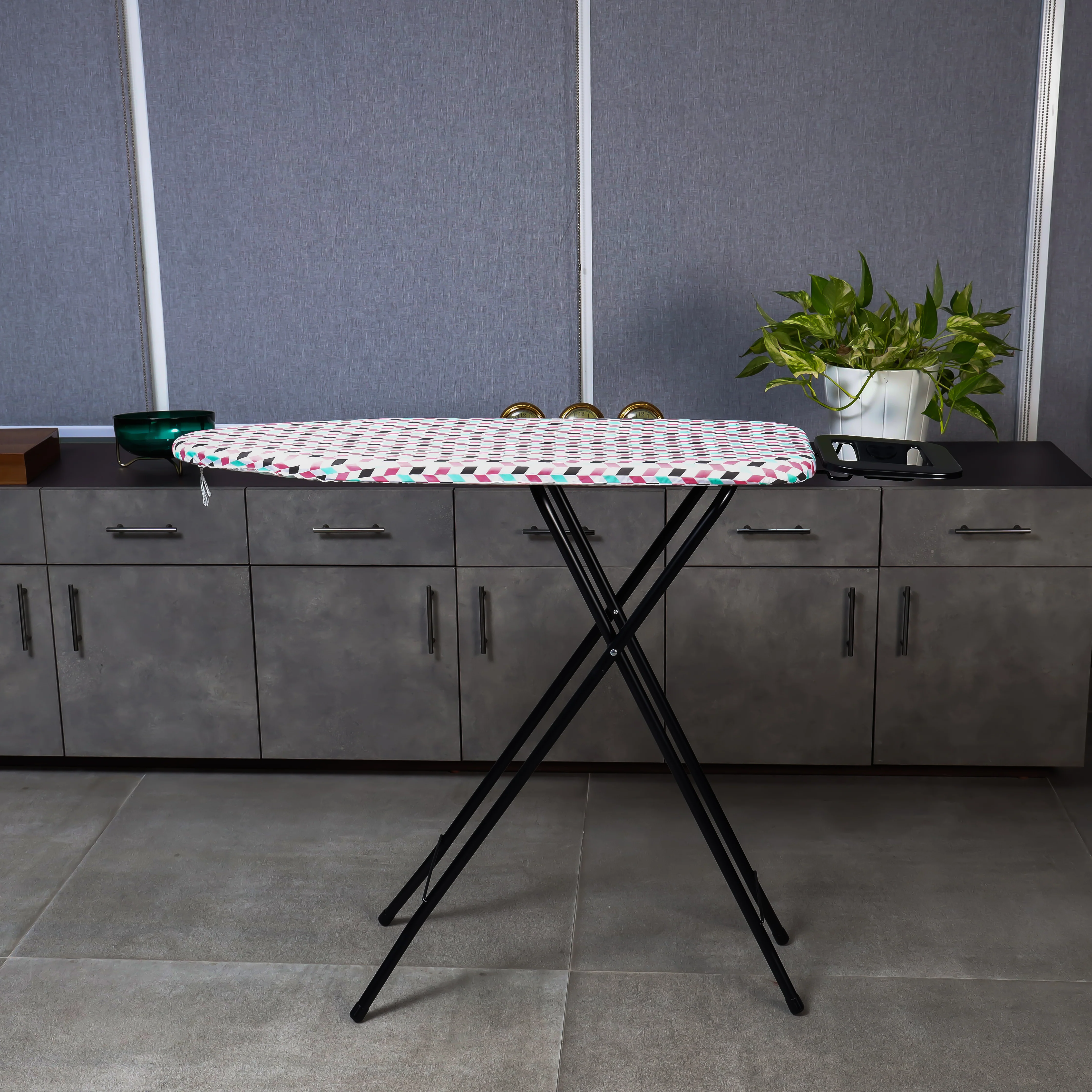 Delcasa DC2800 Ironing Board| Foldable Stable Durable Design & Heat Resistant Cover| Strong Metal Frame, Anti-Slip Legs, Space Saving Easy Storage for Home Use| - Image 2