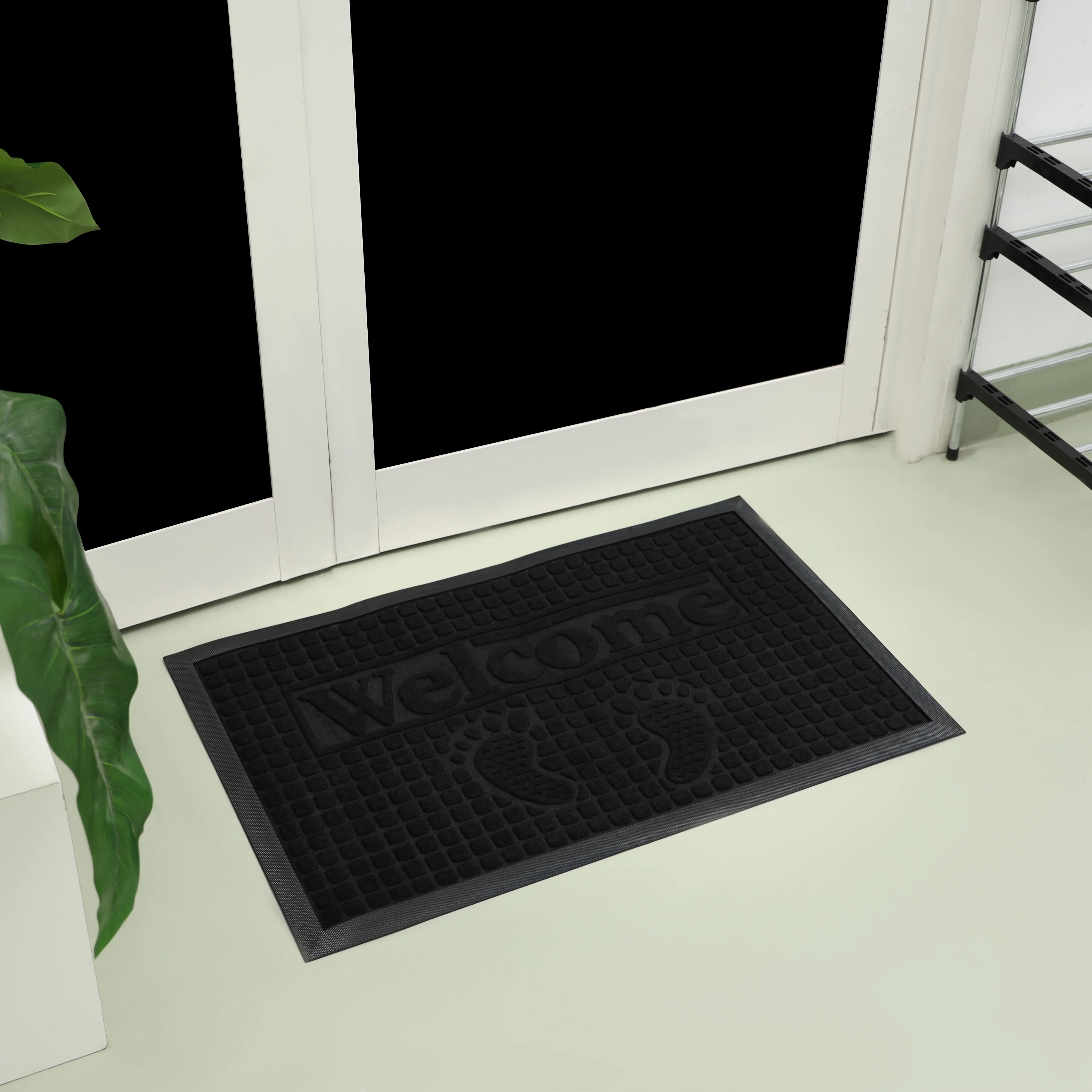 Delcasa DC2998 Door Mat| Anti-Skid PP Surface Floor Mat 45x70CM with Hoop Rubber Backing| Quick Dry Absorbent Surface and Durable Washable Design for Daily Use| - Image 3