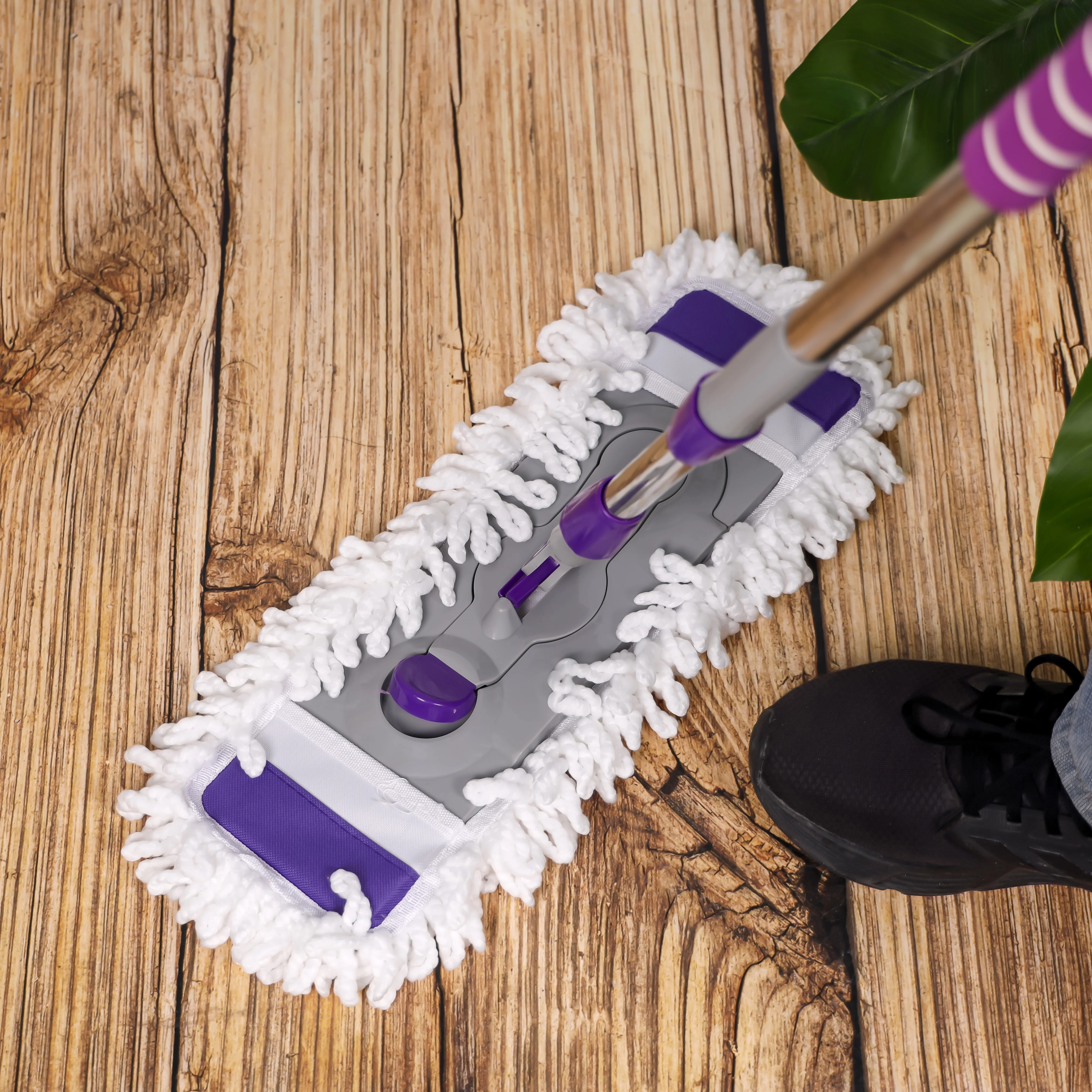 Delcasa DC3042 50CM Airport Mop| Stick featuring microfiber mop head for dry & wet cleaning| absorbs dirt fast and suitable for all hard flooring surfaces daily| - Image 4