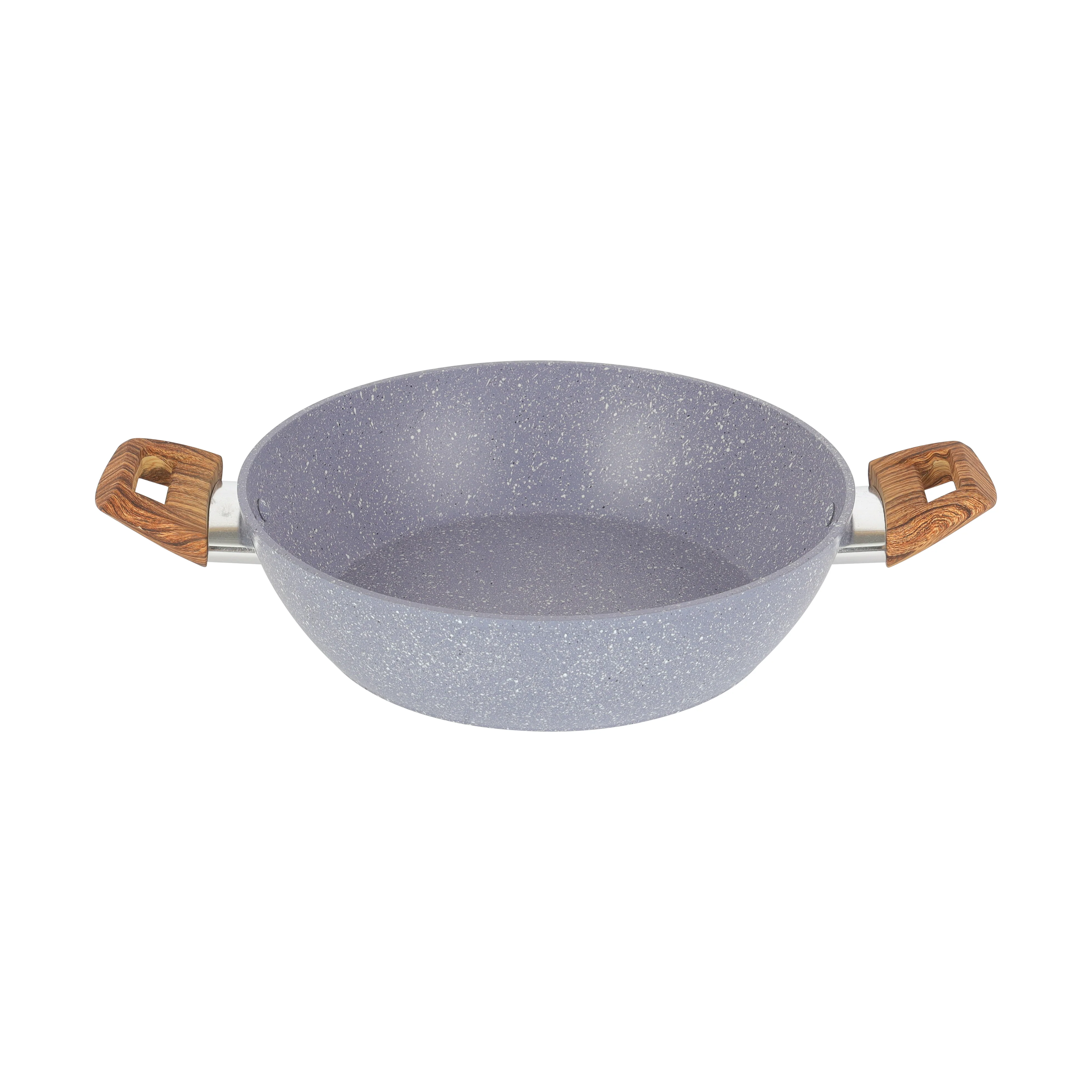 Delcasa DC3333 Essential Wokpan| 5-layer durable granite coating & forged aluminium body| induction bottom, soft-touch bakelite handles and glass lid, 26cm/28cm| - Image 5