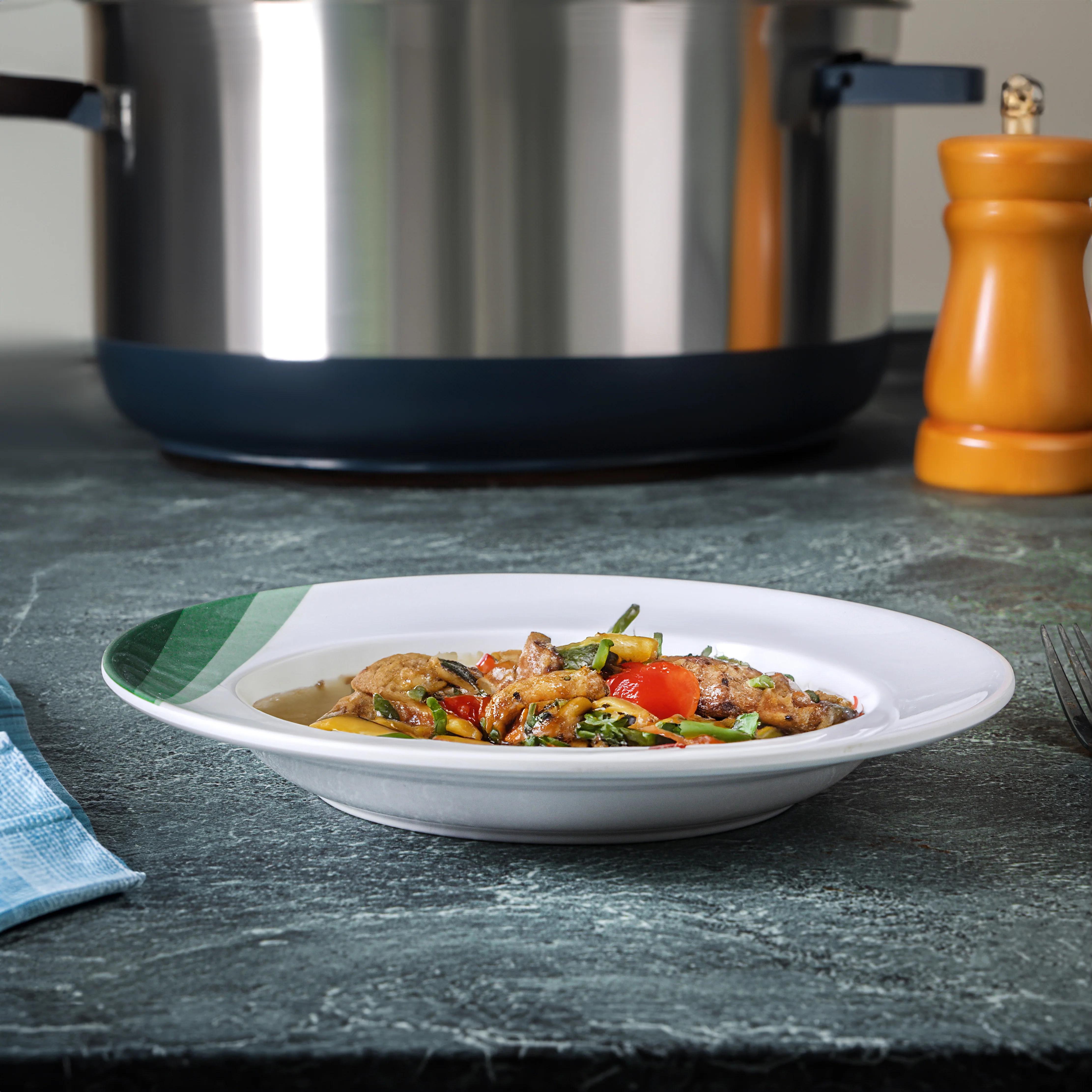Delcasa DC3418 Melamine ware Deep Plate| premium quality plate from durable melamine| Lightweight, chip & stain resistant, microwave, dishwasher & freezer safe| - Image 2