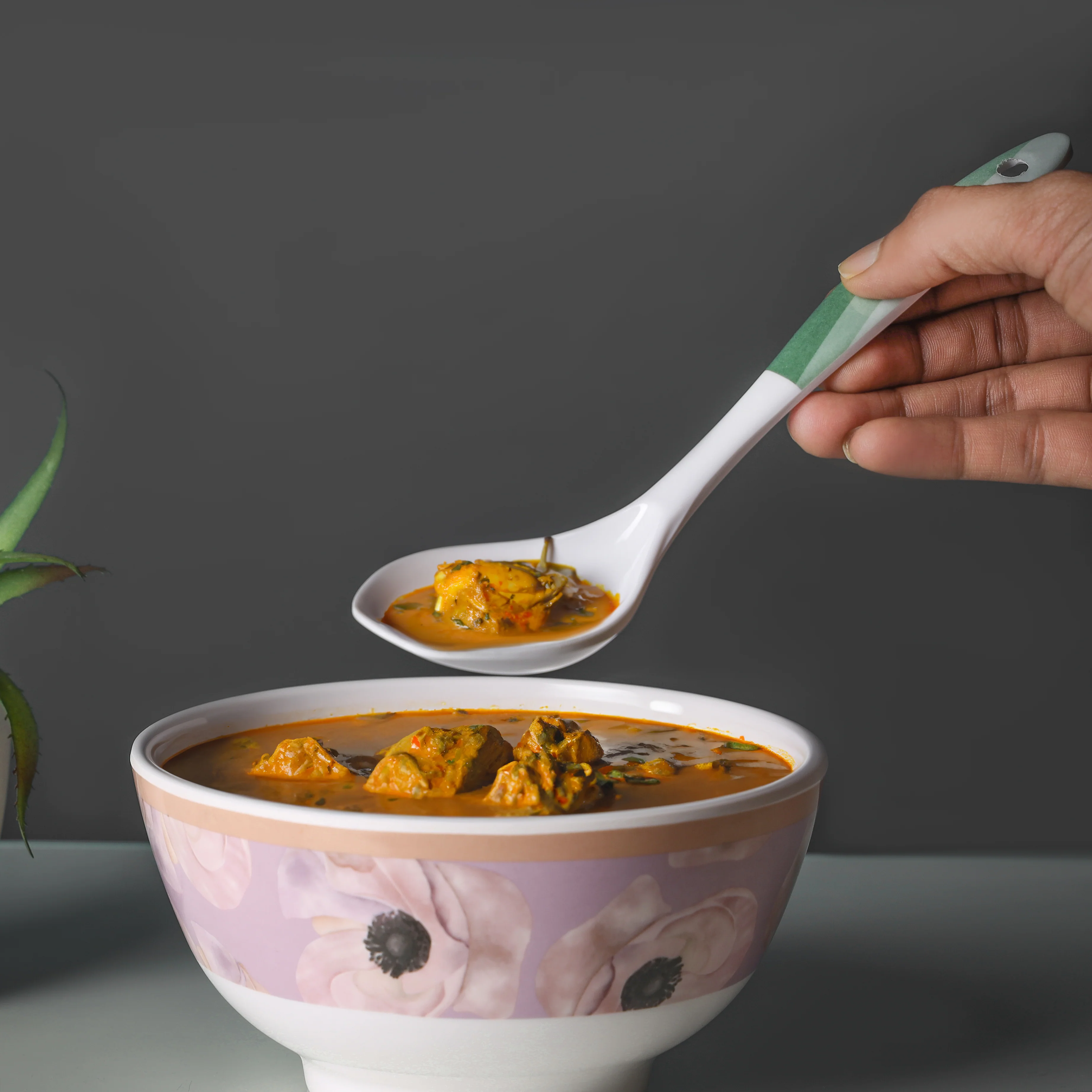 Delcasa DC3433 Melamine Soup Spoon Set| Lightweight Durable Design with Chip & Stain Resistant Serving Spoons| Dishwasher Safe for Everyday Kitchen & Dining Use| - Image 2