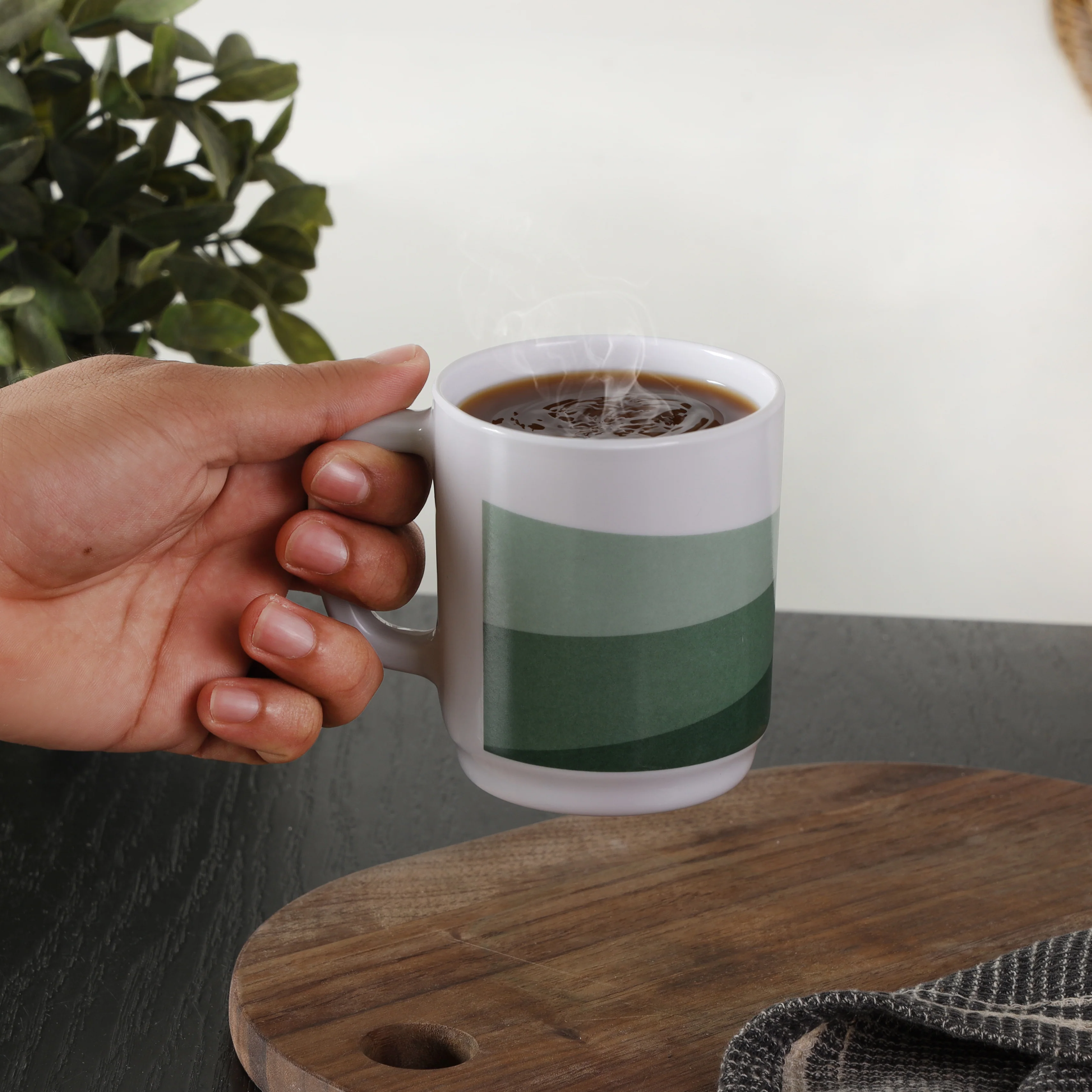 Delcasa DC3434 Melamine Cup with Handle 370ml| Microwave, Dishwasher Safe Mug & lightweight| Ergonomic handle, chip-resistant, stain-resistant and Freezer safe| - Image 3