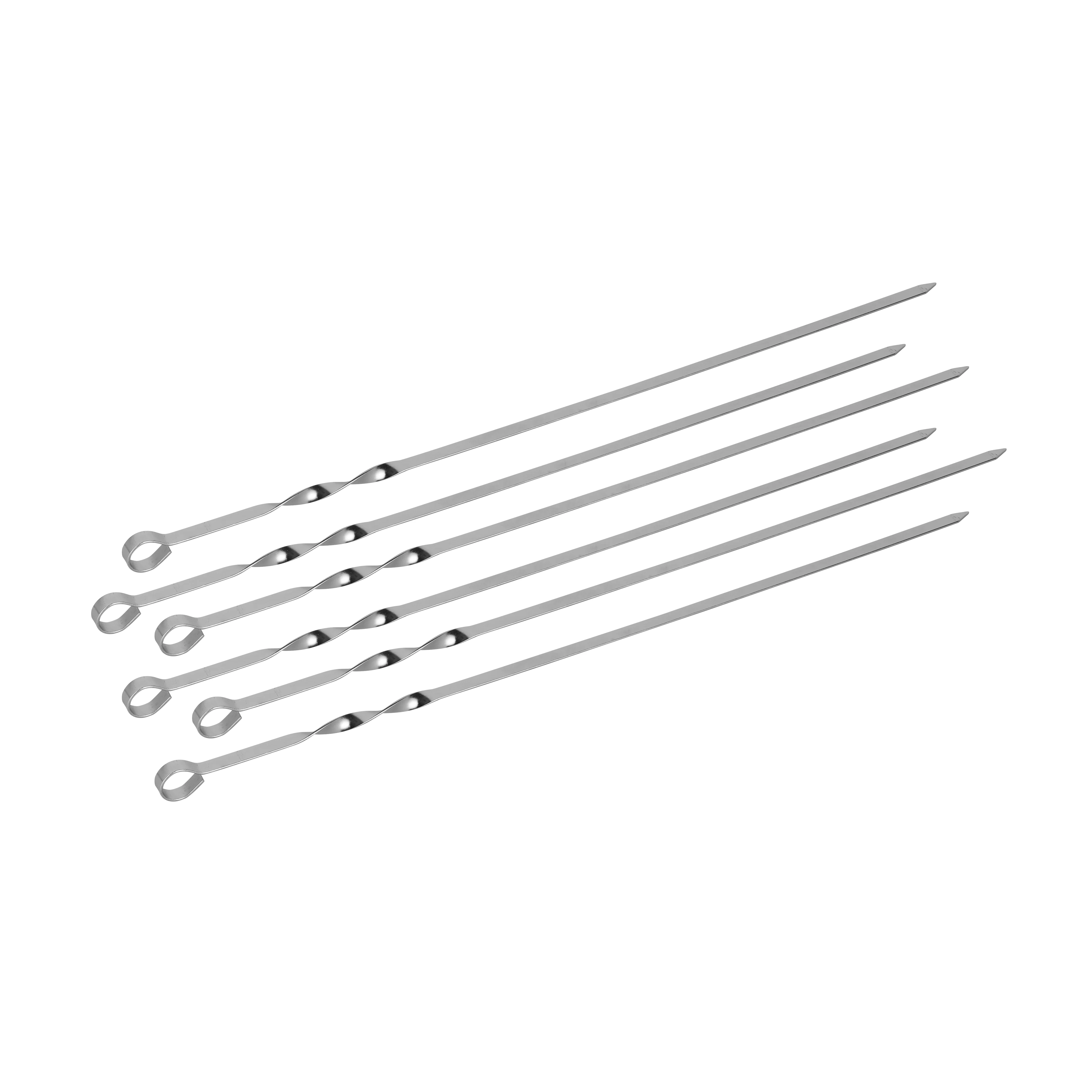 Delcasa DC3488 BBQ Skewers Set| durable stainless steel reusable skewers & sharp pointed ends| sturdy grip, perfect for grilling kebabs, meat & vegetables easily|