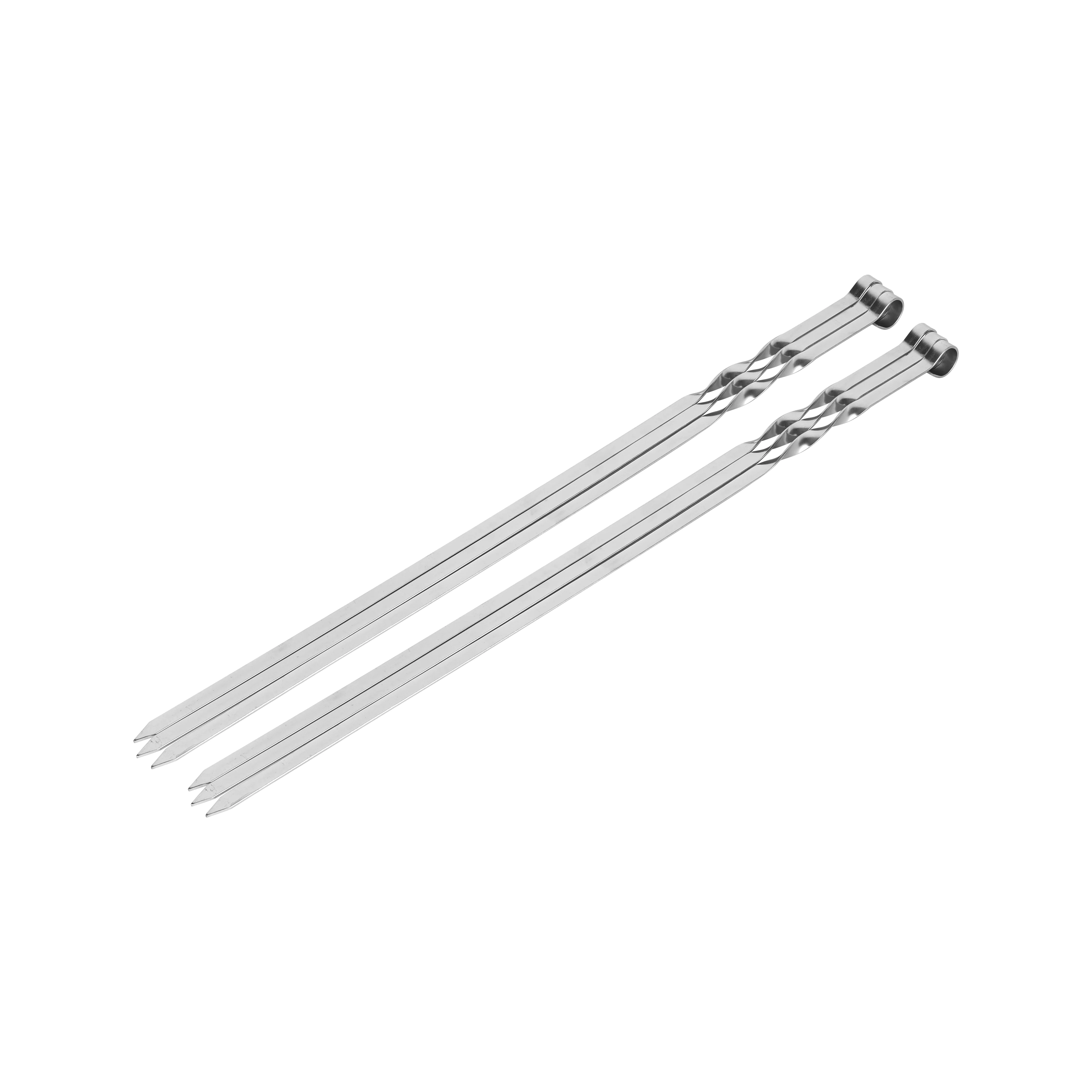 Delcasa DC3488 BBQ Skewers Set| durable stainless steel reusable skewers & sharp pointed ends| sturdy grip, perfect for grilling kebabs, meat & vegetables easily| - Image 4
