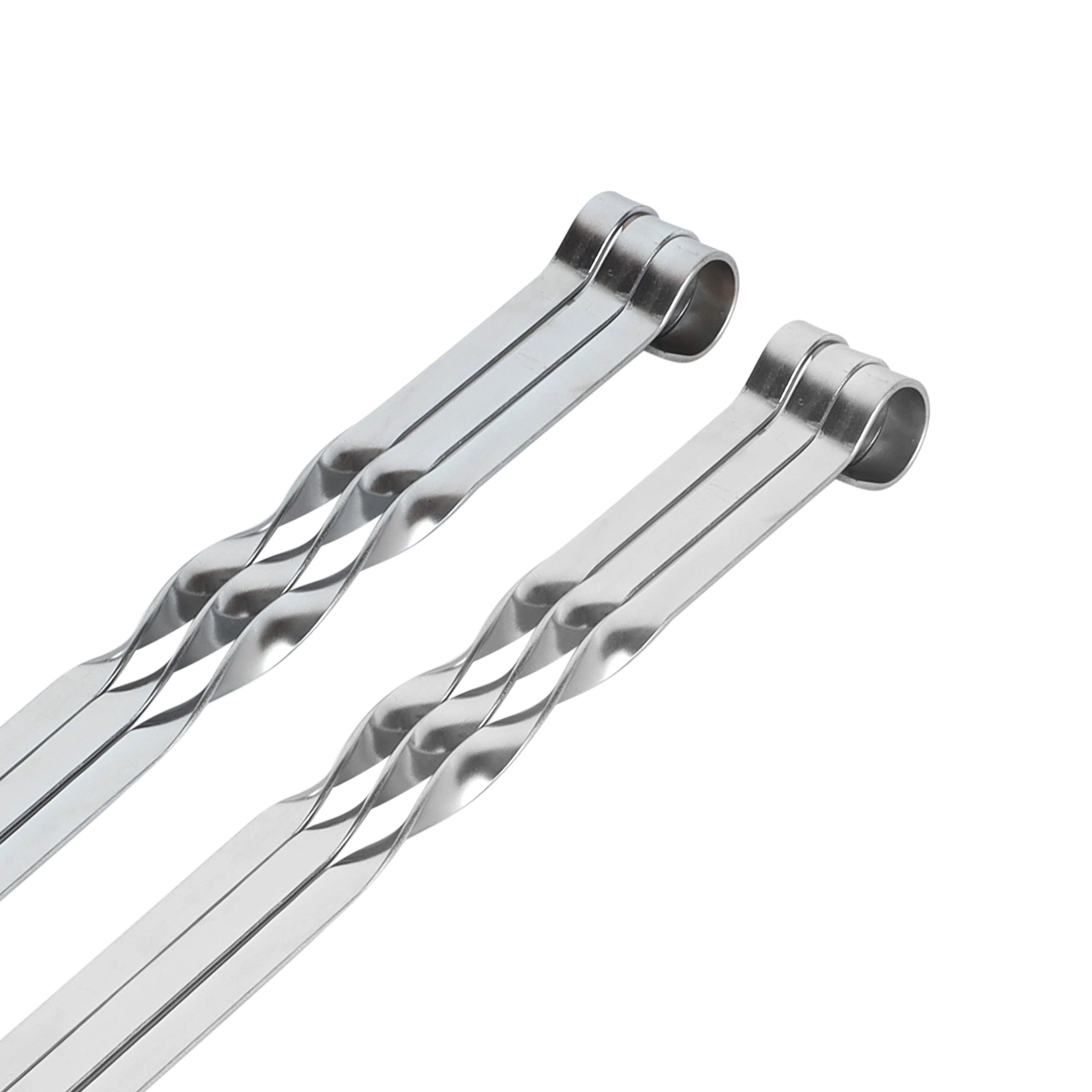 Delcasa DC3488 BBQ Skewers Set| durable stainless steel reusable skewers & sharp pointed ends| sturdy grip, perfect for grilling kebabs, meat & vegetables easily| - Image 5
