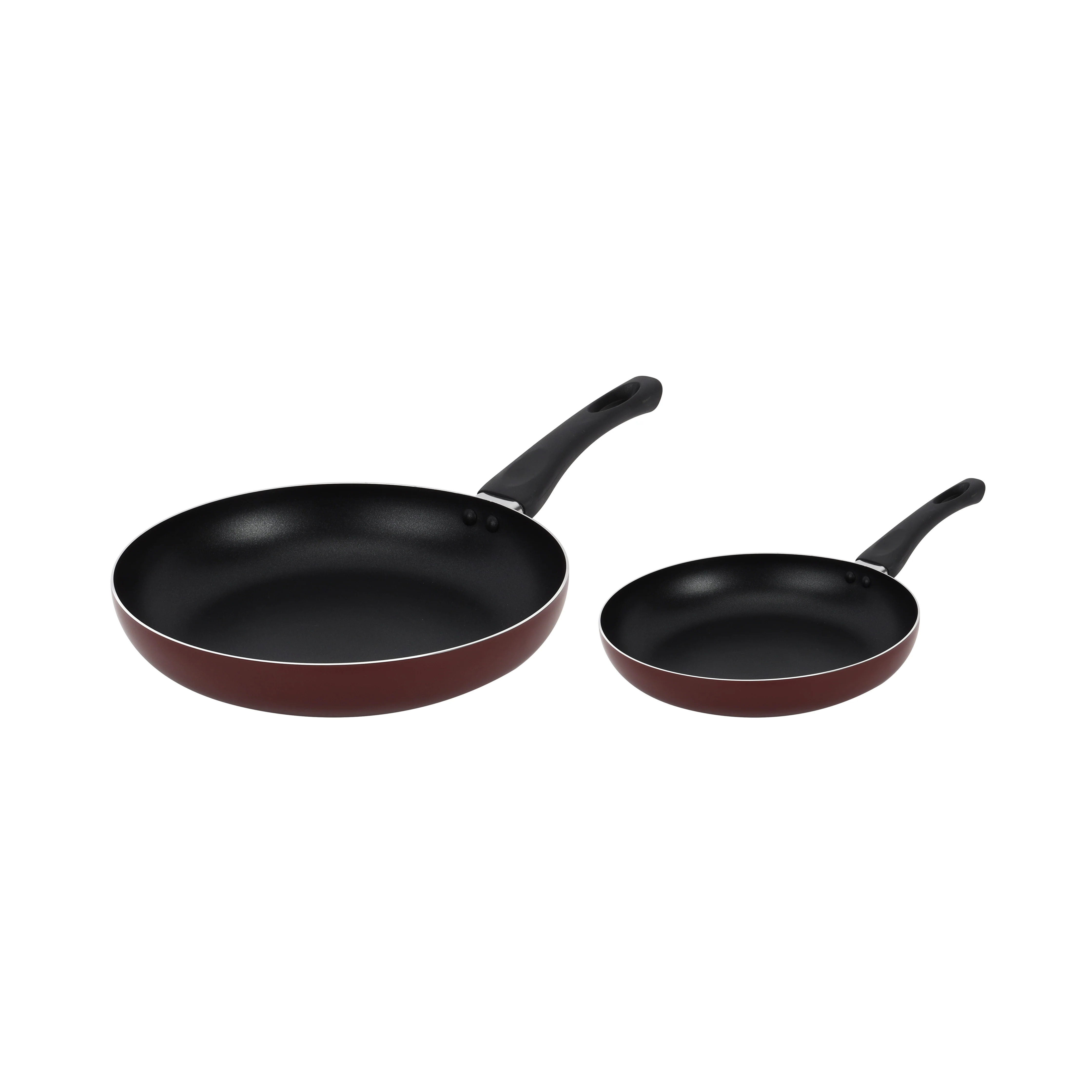 Delcasa DC3683 2PCS Frypan Set | non-stick aluminium pans with even heat distribution| ergonomic heat-resistant handles, ideal for frying, sautéing & daily use|