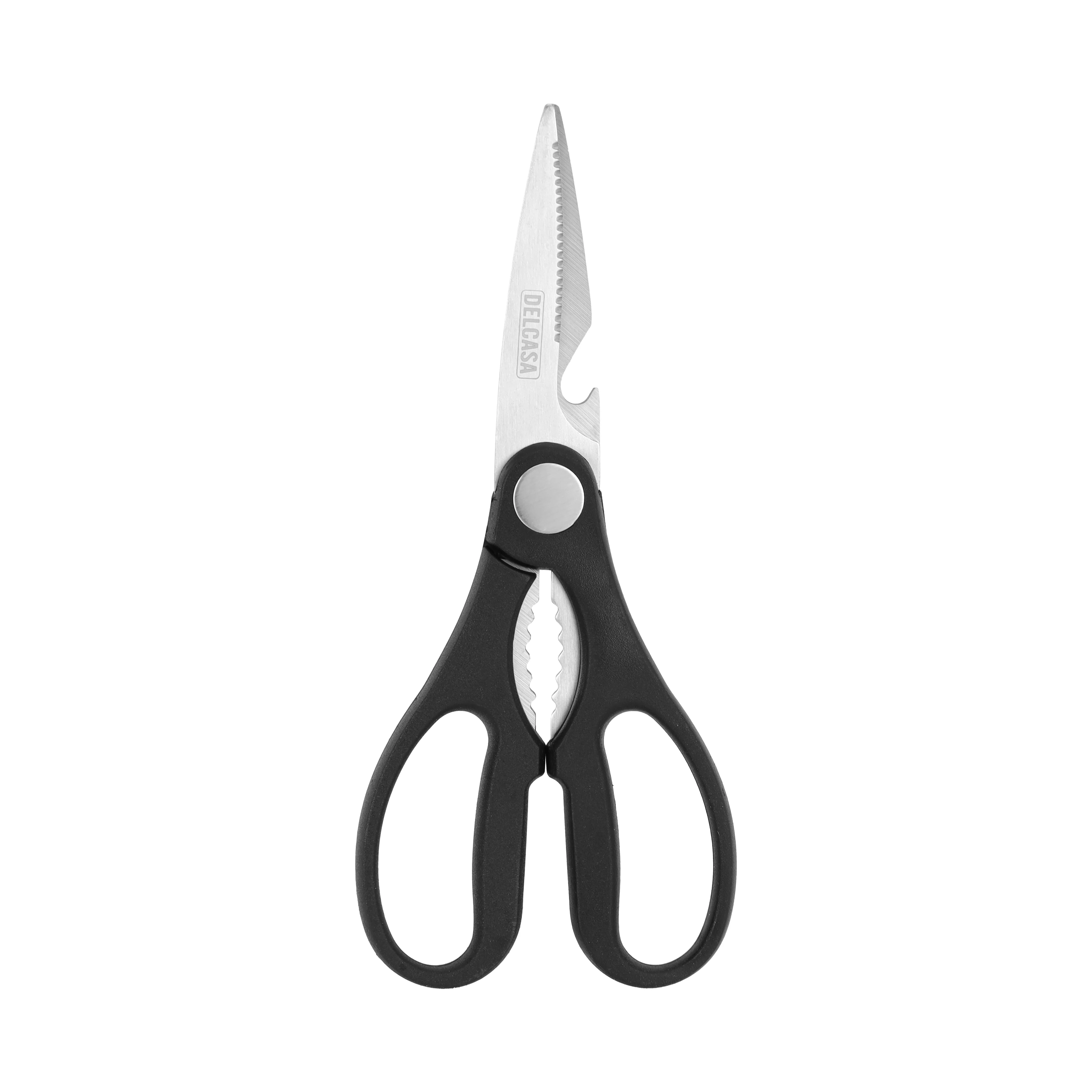 Delcasa DC3792 7PCS Knife Set| wooden holder with chef knife, slicer knife, utility knife, steak knife and paring knife| kitchen scissors with ergonomic design| - Image 2
