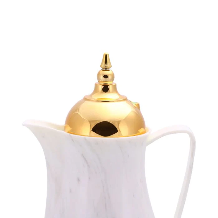 Double Wall 1 L+1 L 2 Pieces Marble Tea & Cawa Set RF9414 Royalford - Image 3