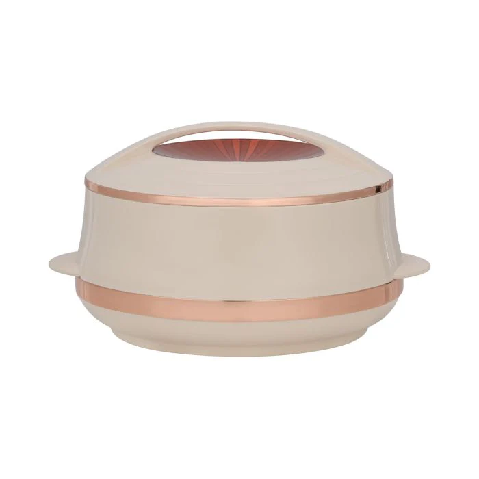 Elite Gold Insulated Casserole, Firm Twist Lock, RF11146 | Strong Handles | 2500ml Double Wall Insulated Serving Pot, Chapati Storage Box, Roti Serving Pot, Chapati Dabba - Image 2