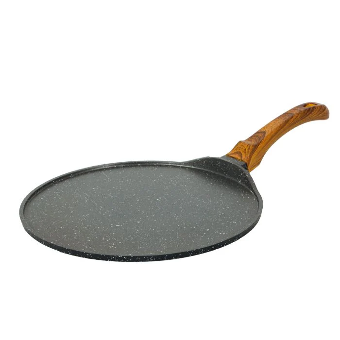 Flat Griddle Tawa, Granite Coated Aluminium, RF10766 | 5 Layer Construction | Strong Wood-finish Bakelite Handle | Compatible with Gas, Hot Plate, Halogen, Ceramic - Image 5
