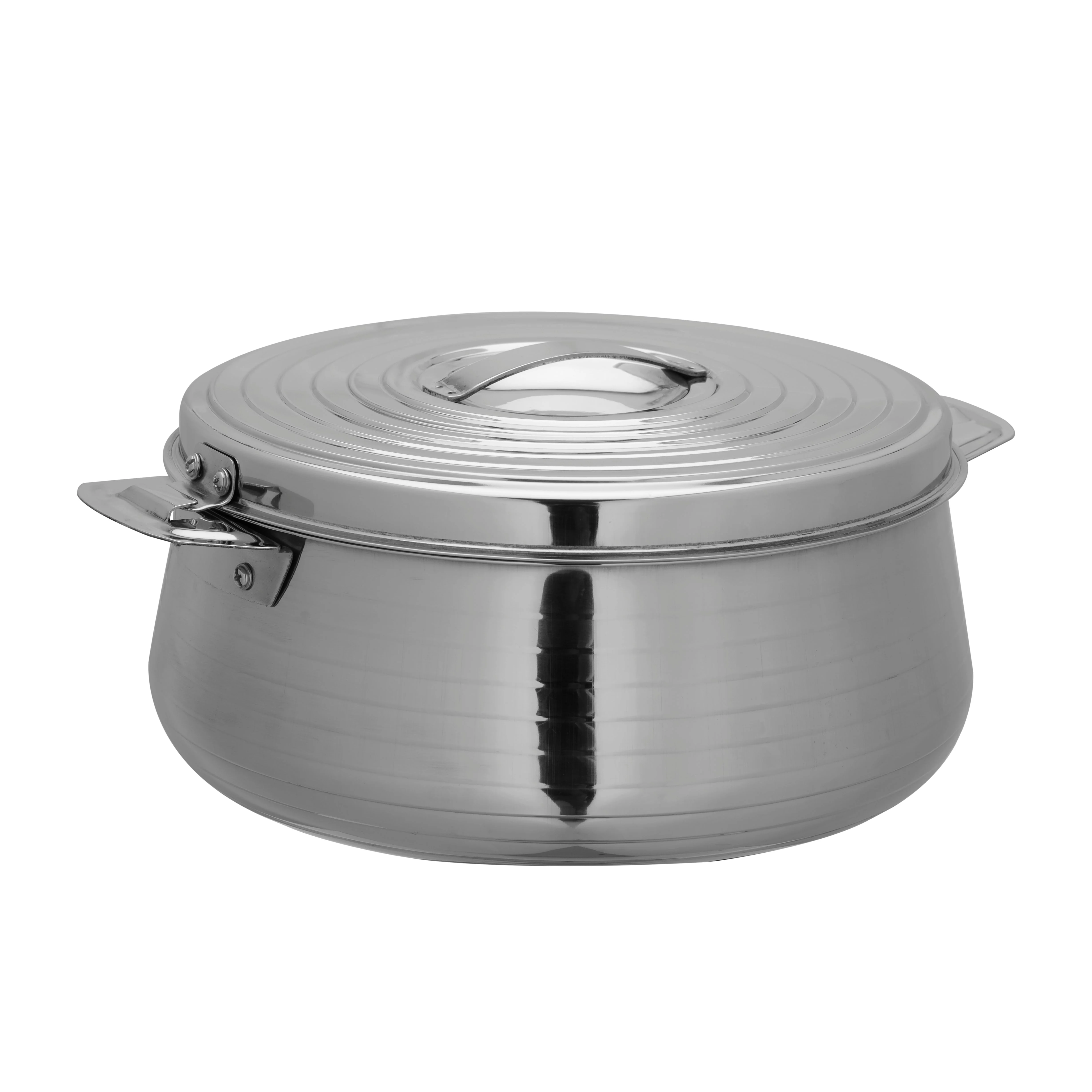 Hilux Double Wall Stainless Steel Hot Pot, 2500ml, RF10533 | Firm Twist Lock | Strong Handles | Steel Serving Pot, Steel Chapati Storage Box, Roti Serving Pot