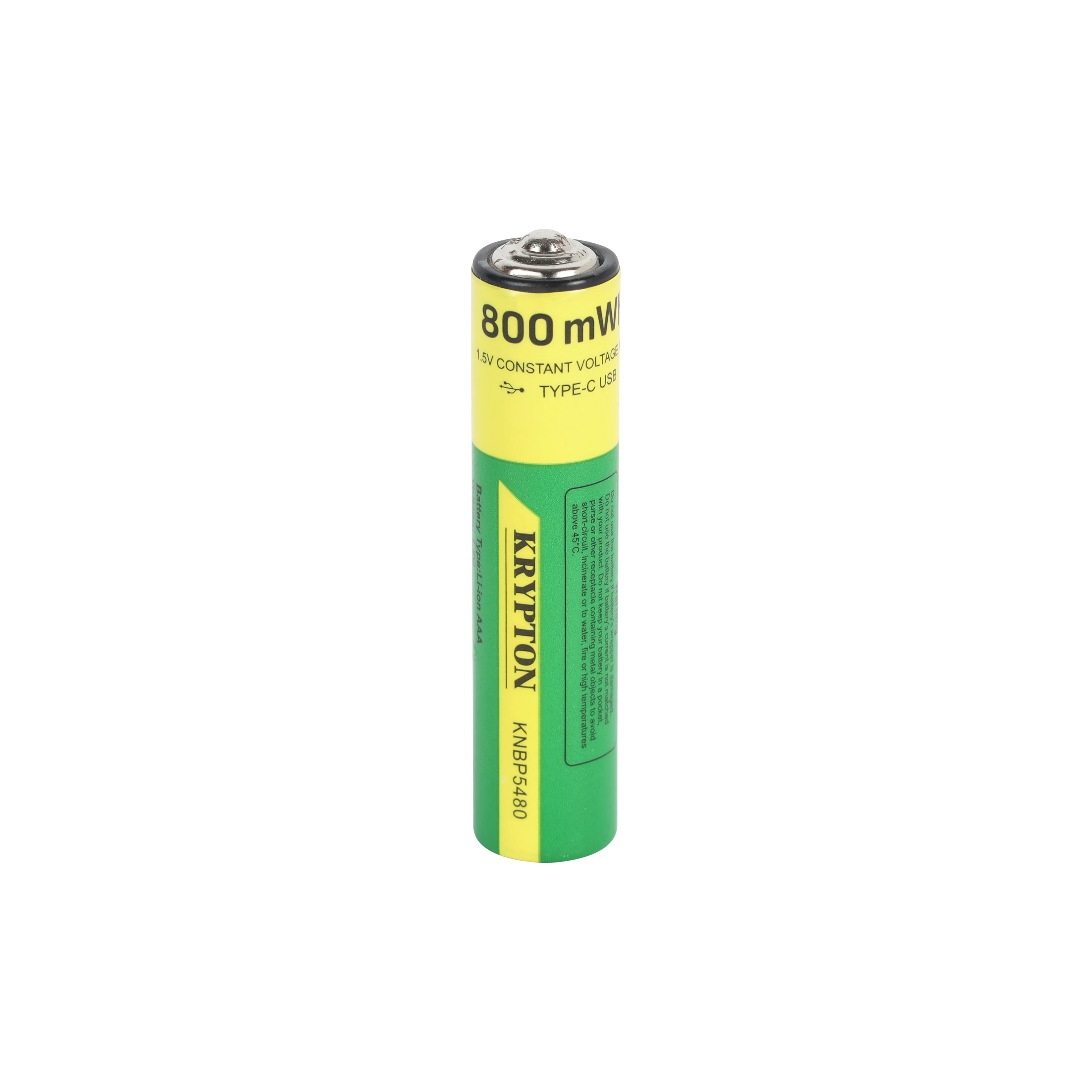 Krypton KNBP5480 USB Rechargeable AAA Battery| 1.5 voltage with 800mWh capacity and rechargeable up to 1000 times via Type-C USB| LED charge indicator and Standby Advice| - Image 4