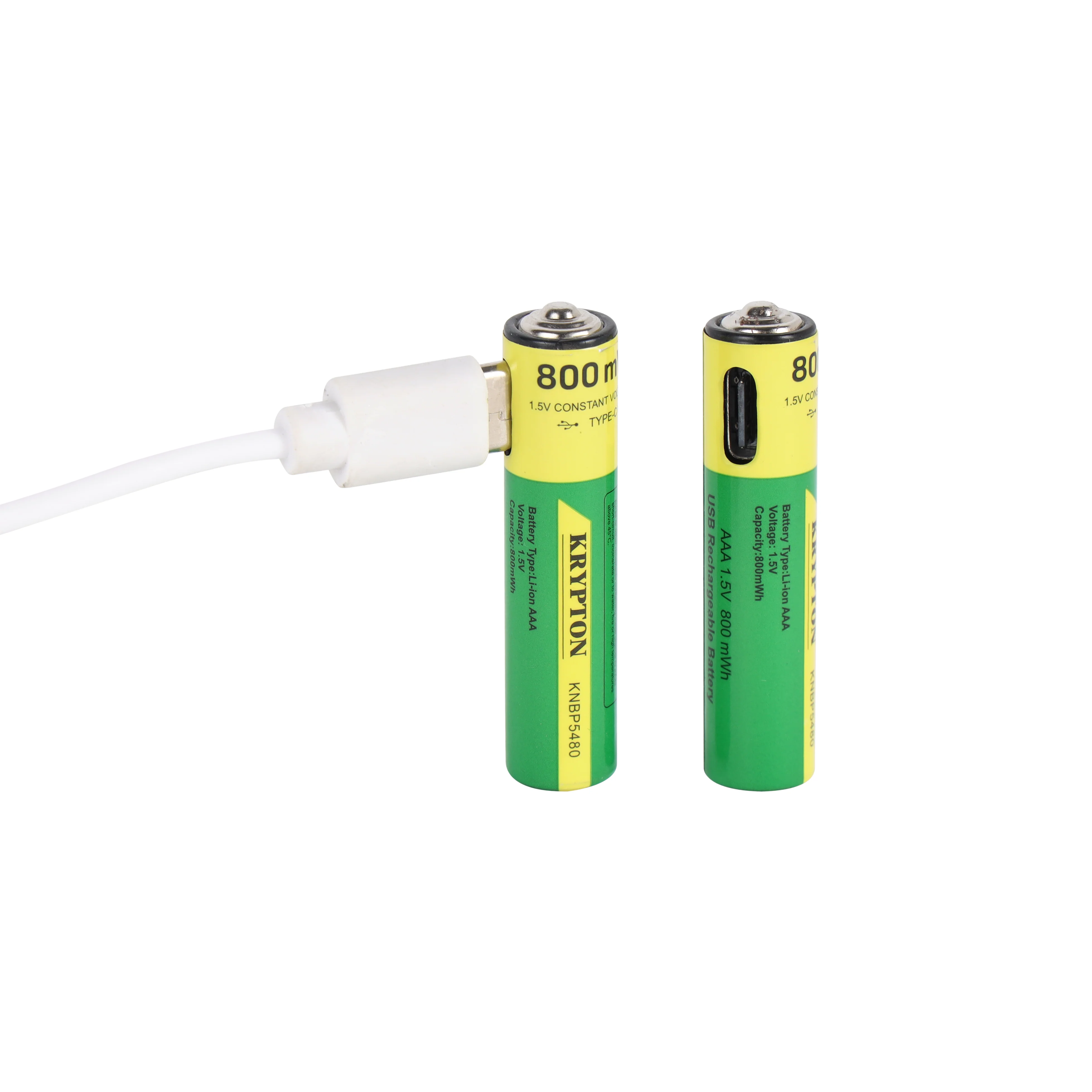 Krypton KNBP5480 USB Rechargeable AAA Battery| 1.5 voltage with 800mWh capacity and rechargeable up to 1000 times via Type-C USB| LED charge indicator and Standby Advice| - Image 5