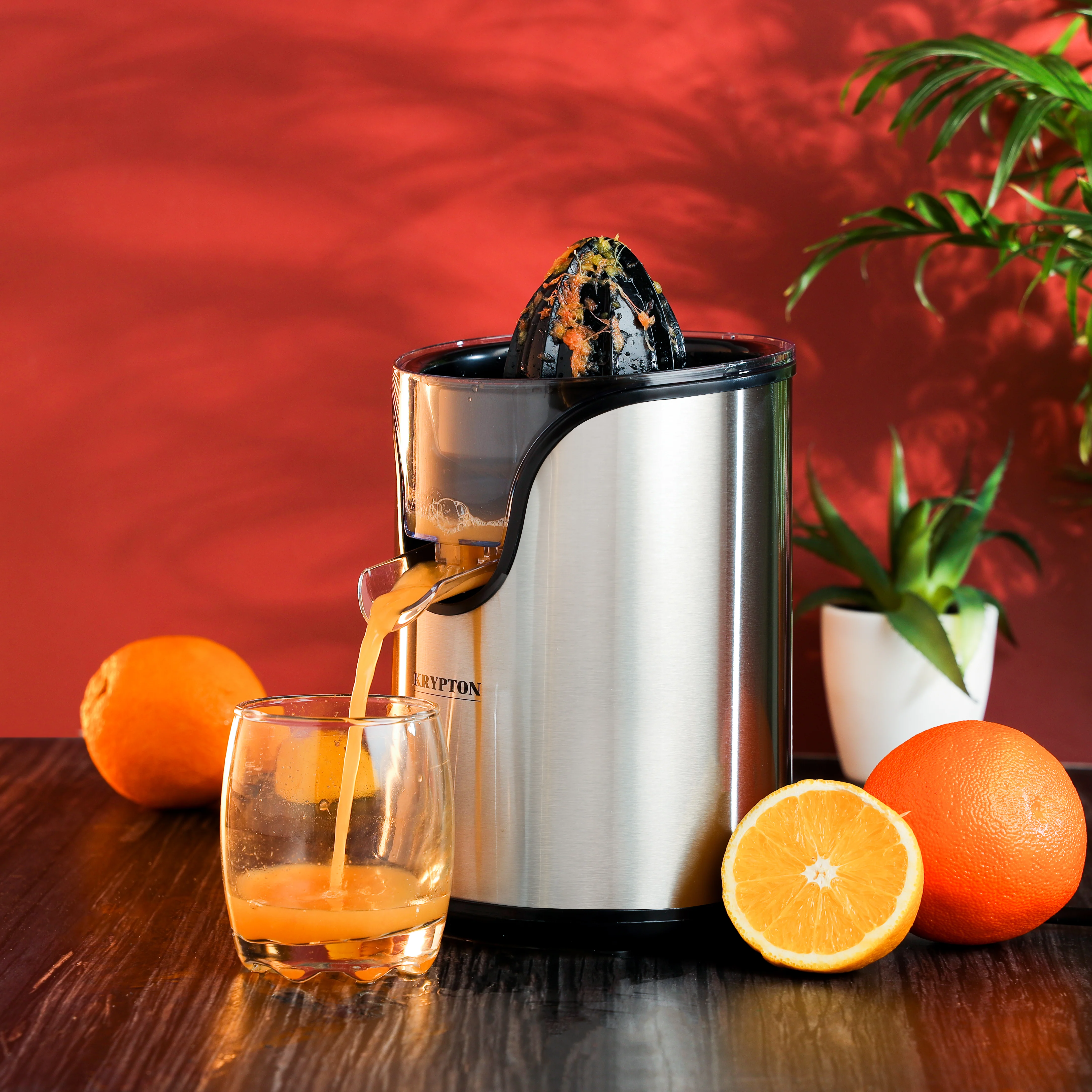 Krypton KNCJ6307 Stainless Steel Citrus Juicer| 100W with Anti-Drip Spout and Dual Cone System| Compact Design, Efficient Juice Extraction for Fresh Citrus Drinks| - Image 4