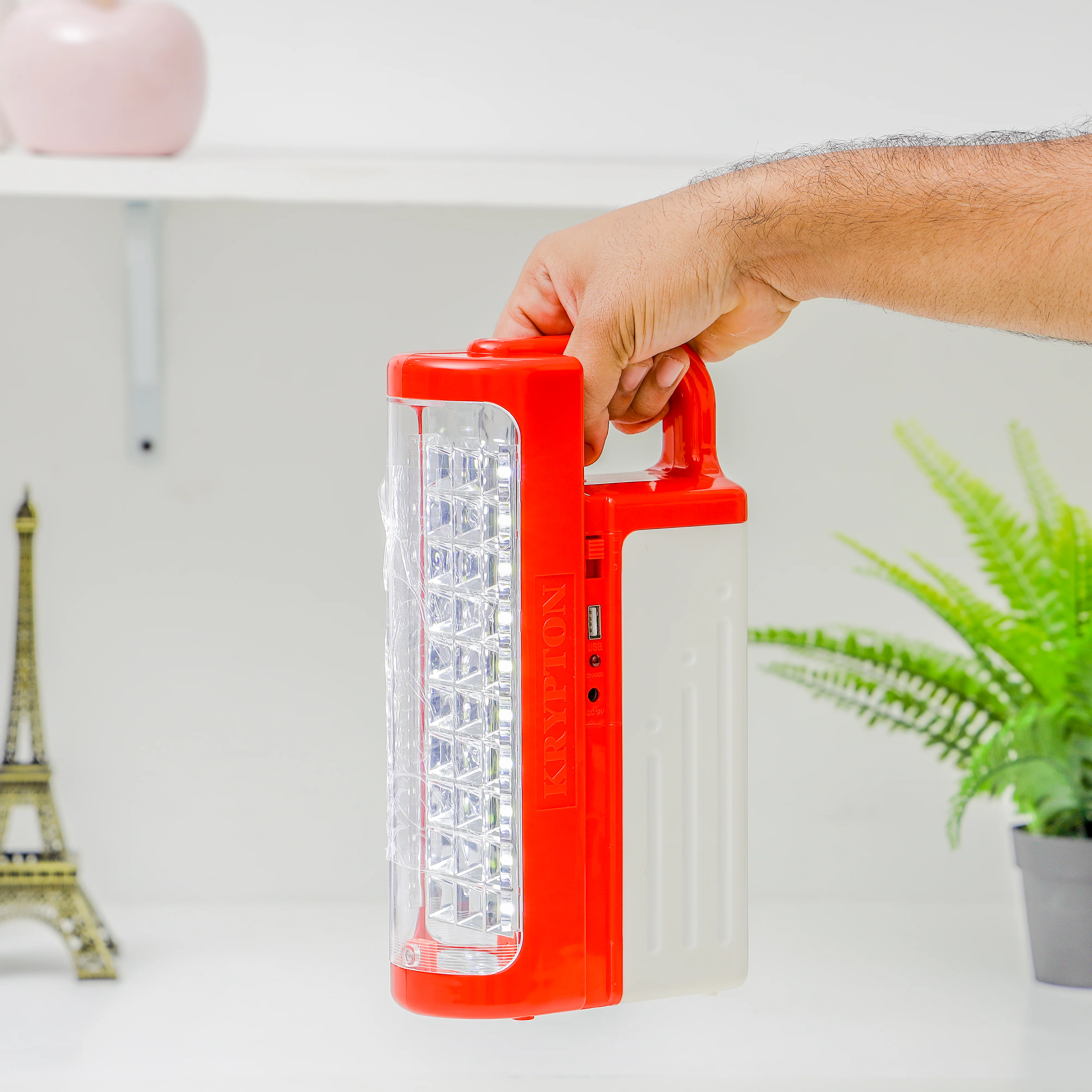 Krypton KNE5177 rechargeable emergency lantern| solar charging, power bank 7 30 SMD LEDs| 750 lumens brightness, up to 60 hours runtime, durable ABS body design| - Image 2