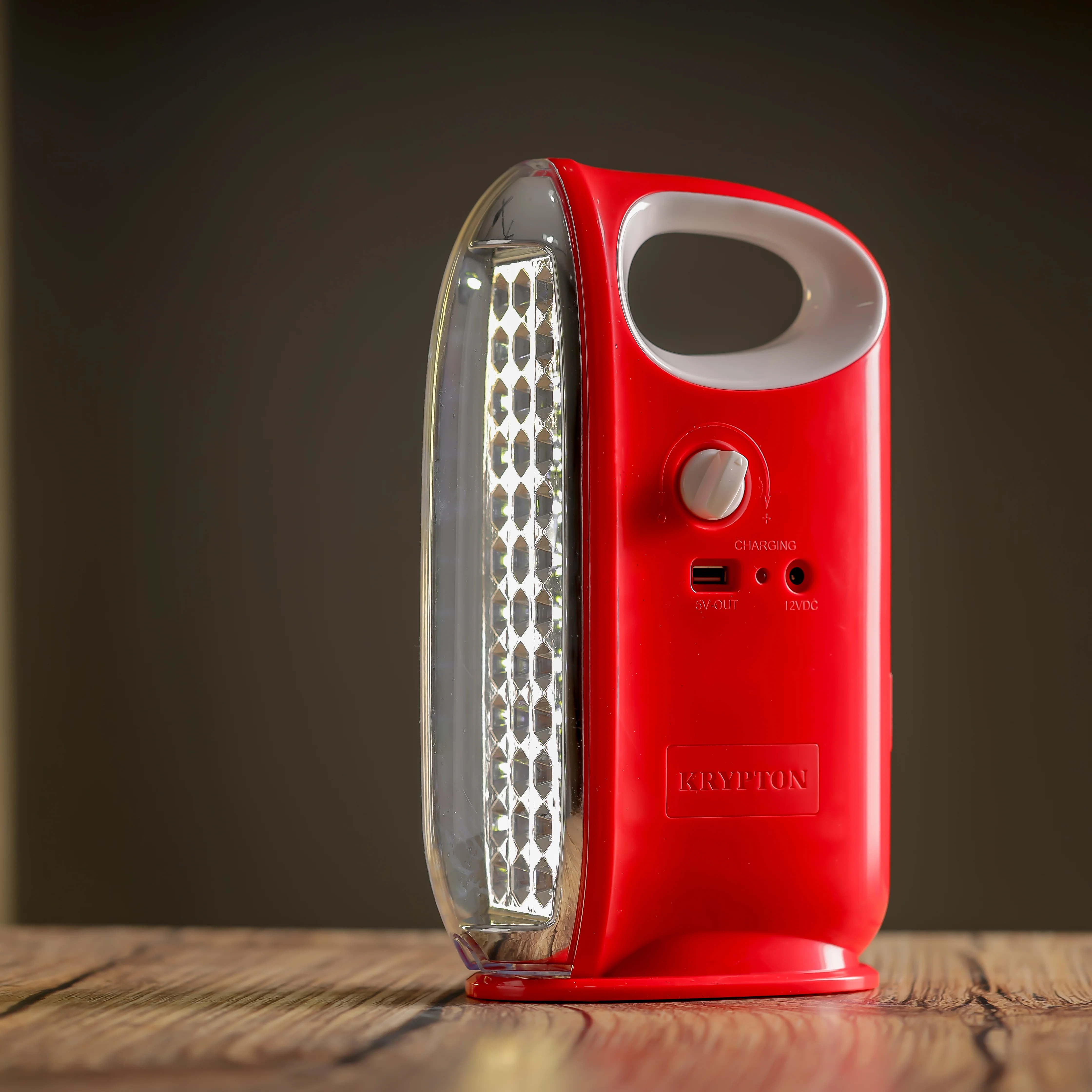 Krypton KNE5179 Rechargeable Emergency Lantern| 60 hours backup, solar input & USB output| dual SMD LEDs, dimmer control, 4V battery for reliable indoor & outdoor| - Image 4