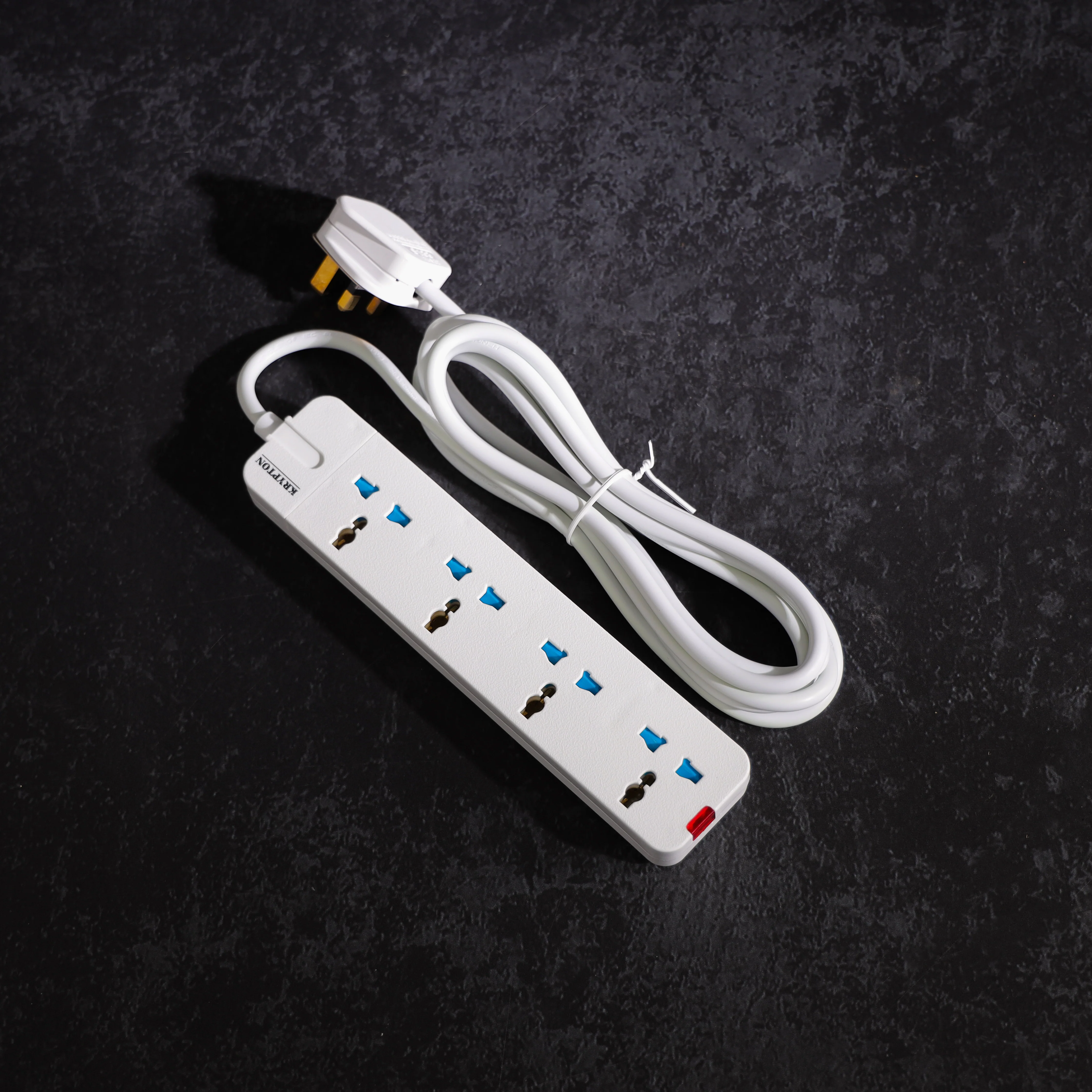 Krypton KNES5078 4 Way Universal Extension Socket with 3M cord| 13A 250V rating with 750°C fireproof protection| Durable, safe and ideal for home or office power needs| - Image 4