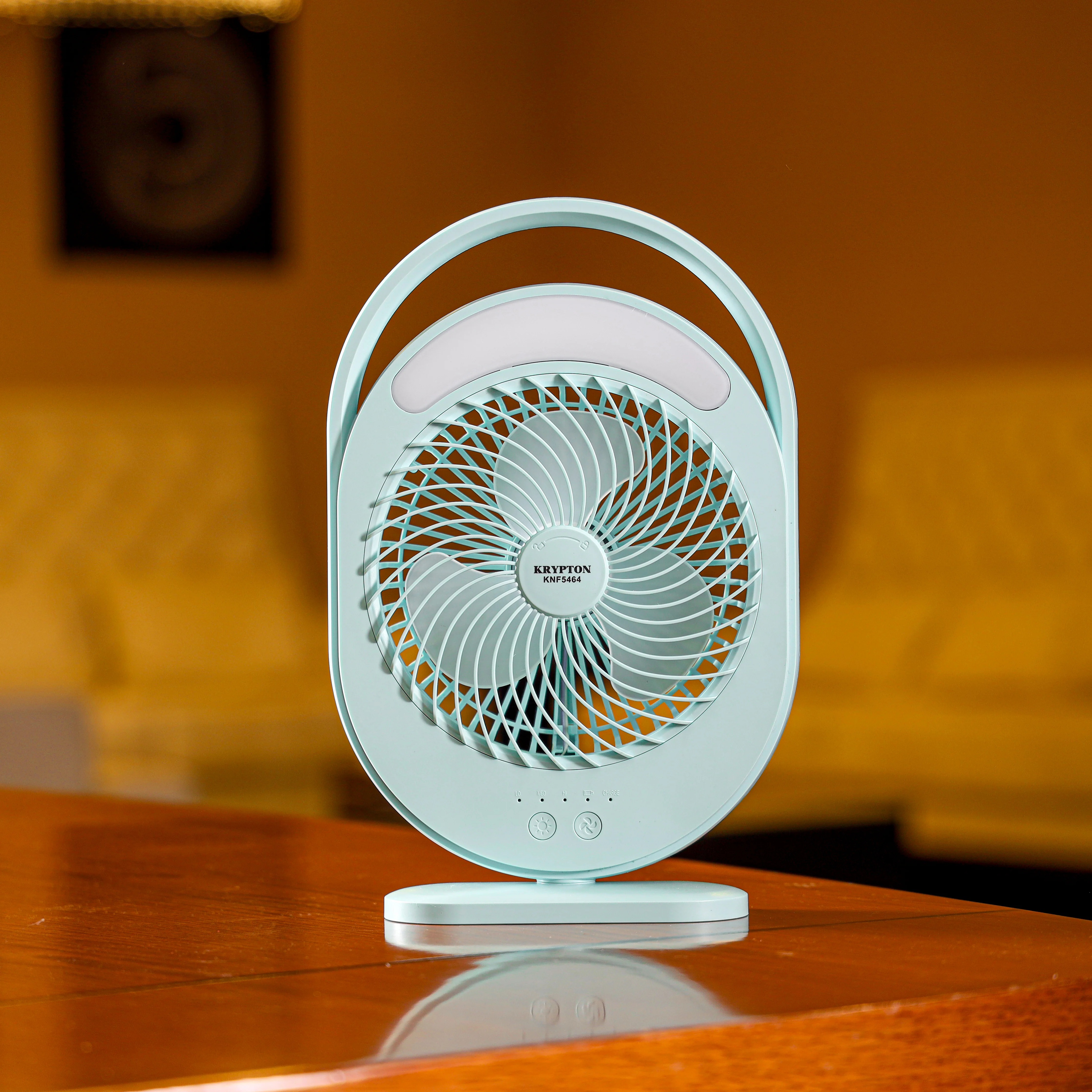 Krypton KNF5464 Rechargeable Mini LED Fan| cooling with 3 speed settings, built-in night light, quiet operation, and rechargeable battery for home or travel use| - Image 2