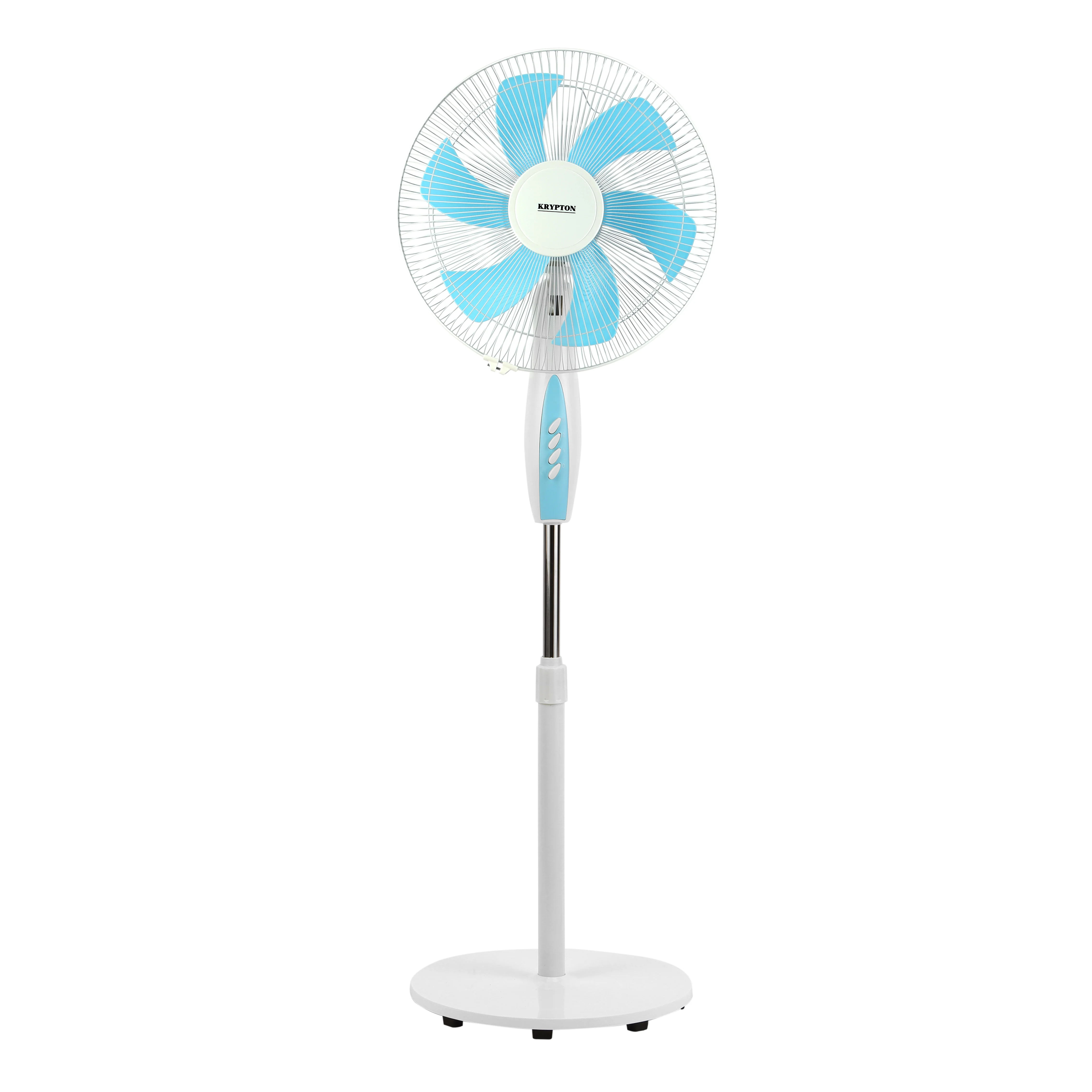 Krypton KNF6436 16 Inch Stand Fan with 6 Blade Design| 50W Motor with Wide Oscillation & Adjustable Tilt| 3 Speed Control & Stable Base for Home and Office Cooling|