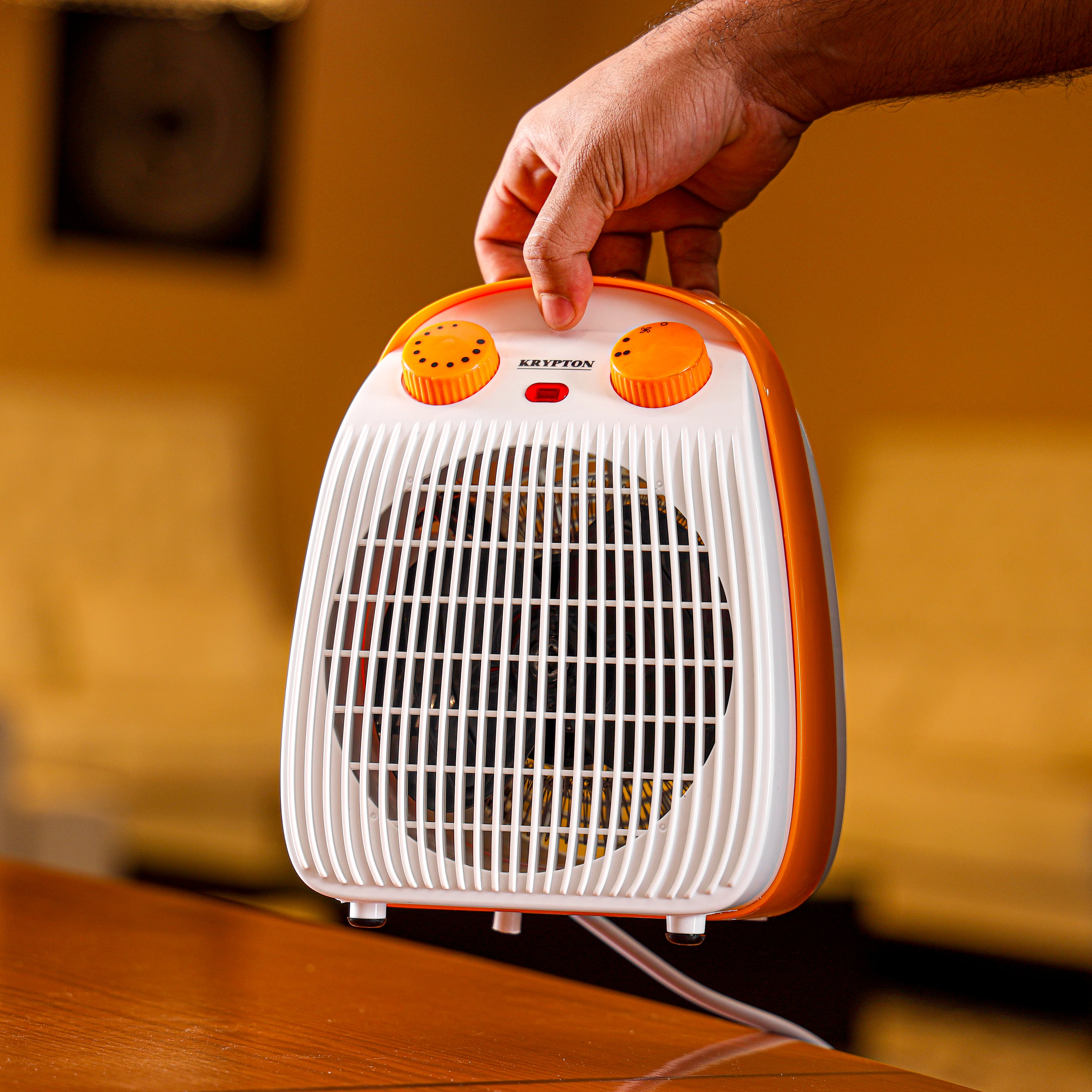 Krypton KNFH6442 Fan Heater 2000W| adjustable thermostat delivers fast heating & dual 1000W/2000W modes| cool/warm/hot airflow, safety protection and portable design| - Image 3