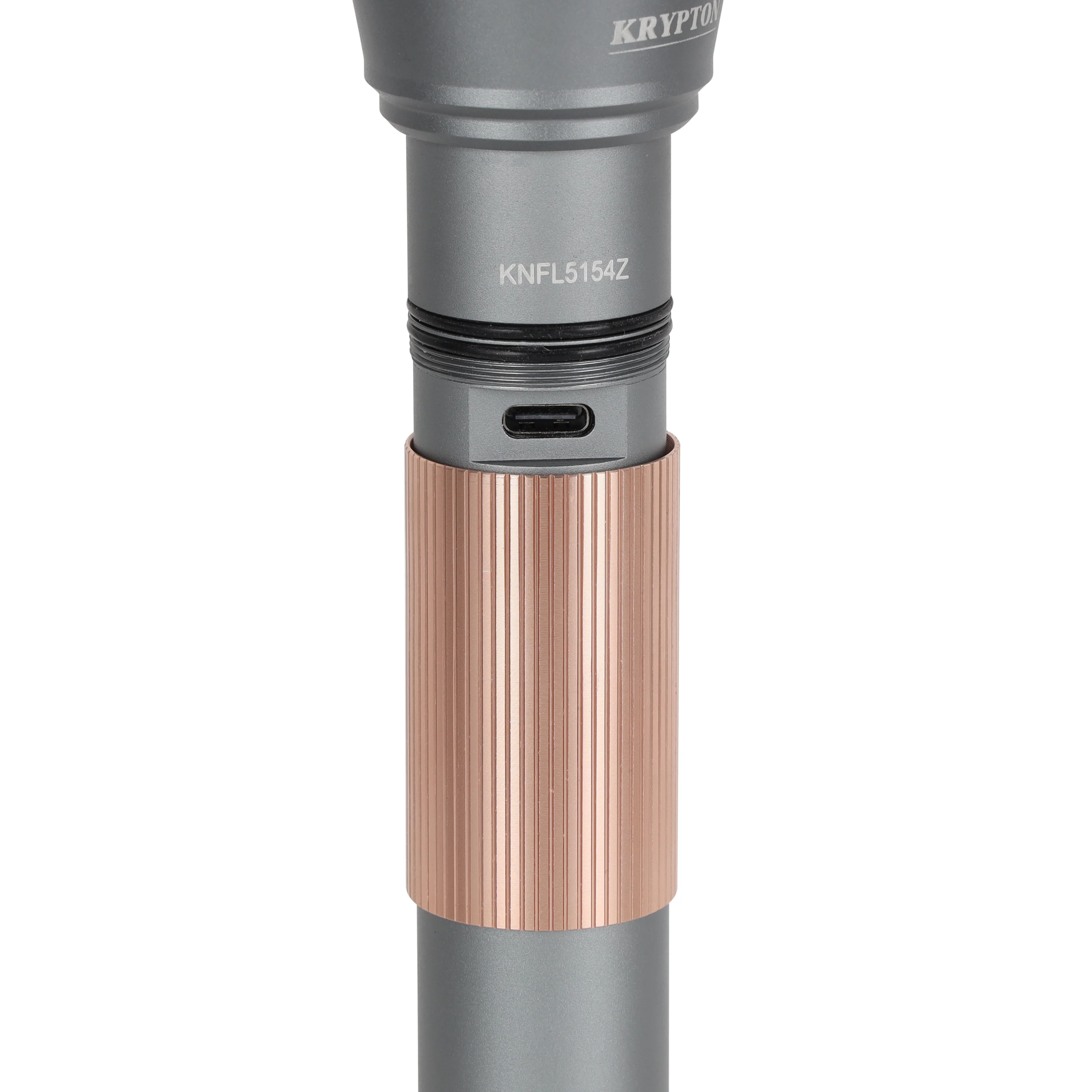 Krypton KNFL5154 Zoomable LED Flashlight| 20W High Power Beam with Type-C Rechargeable 6000mAh Battery| Aircraft Aluminum Body and Long-Range Torch for Outdoor Use| - Image 3