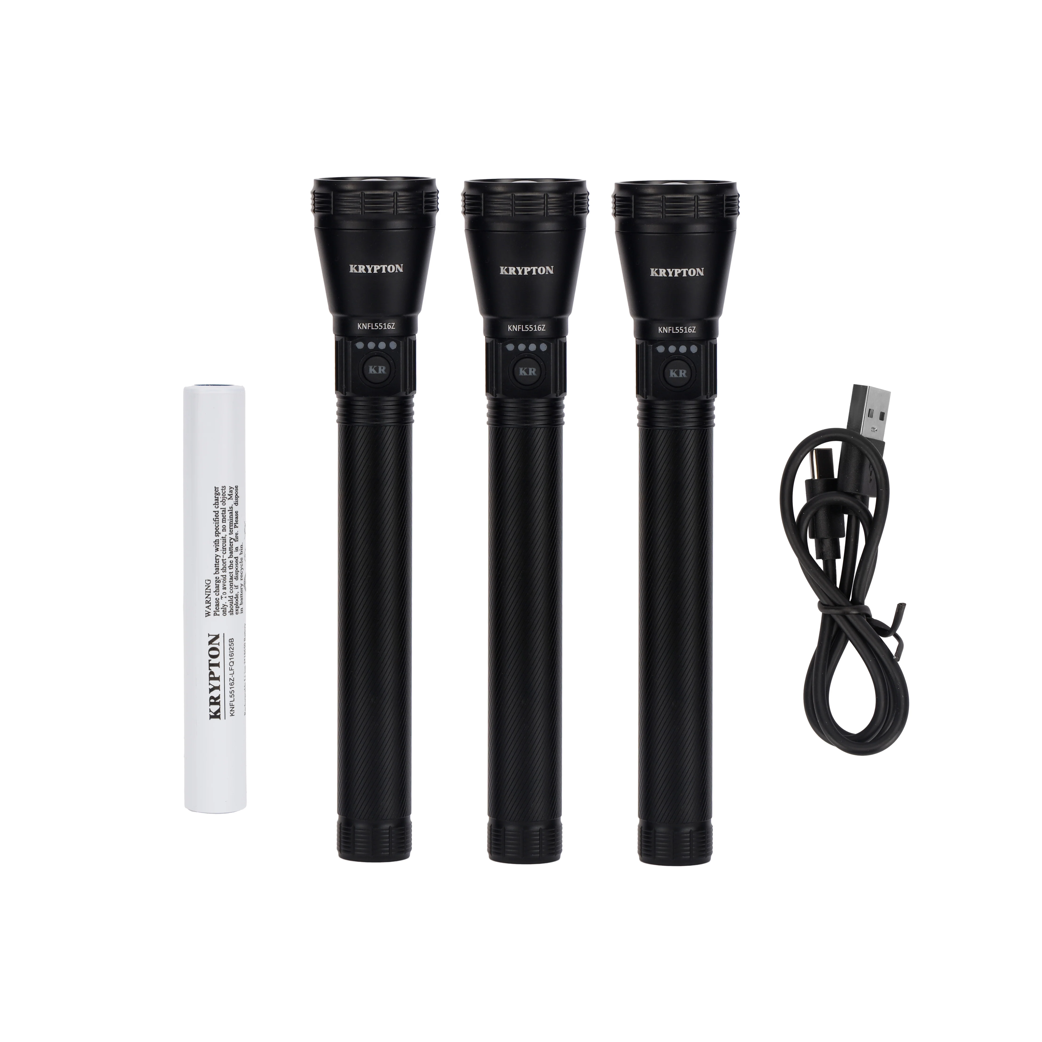 Krypton KNFL5516 Zoomable LED Flashlight| 2000 lumens brightness & 20W high-power LED| zoomable focus, multiple modes, and 5000mAh battery for long-lasting use| - Image 2