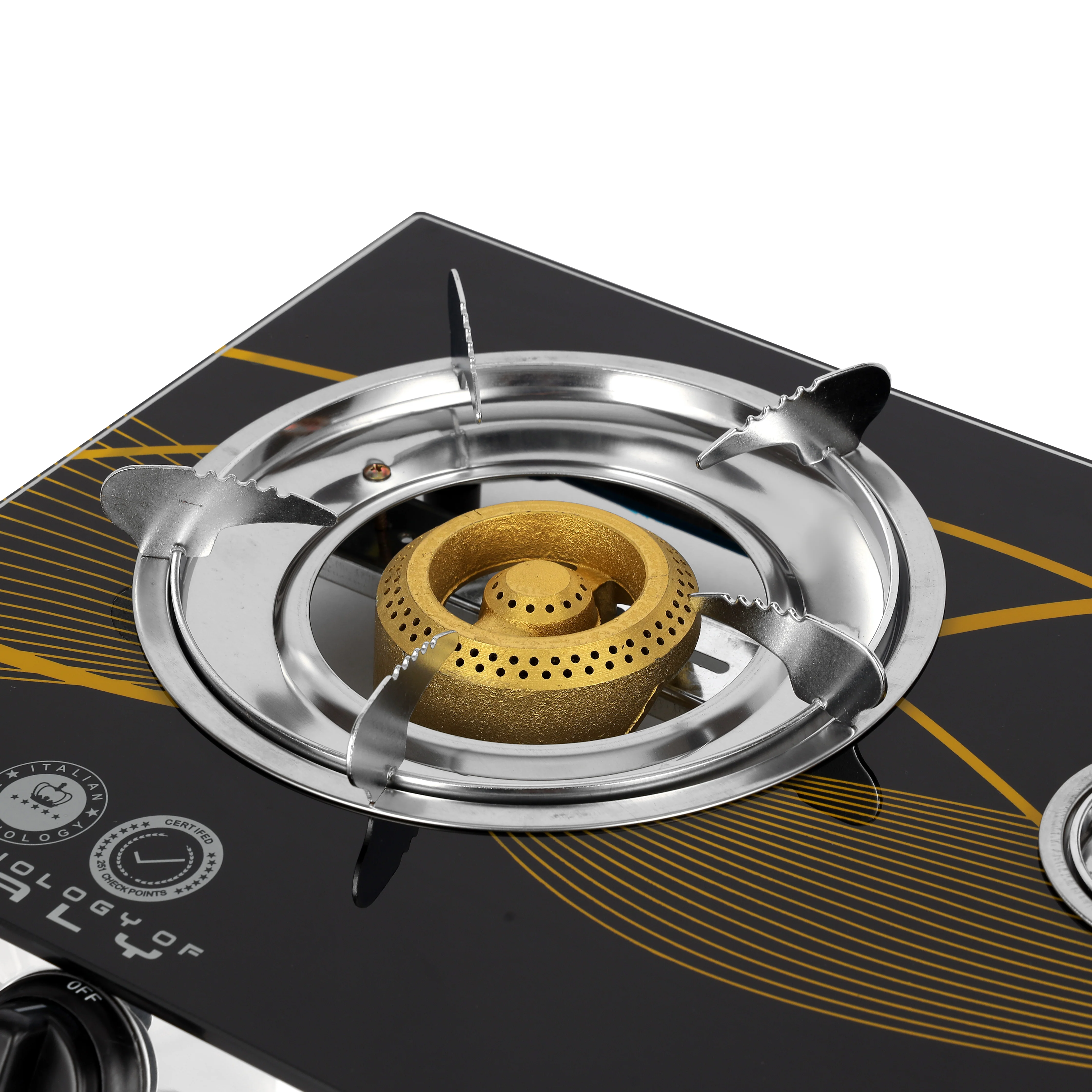 Krypton KNGC6572 Gas Cooker | 3 efficient burners, durable stainless-steel body & auto ignition system| low gas consumption, reliable performance for everyday needs| - Image 3