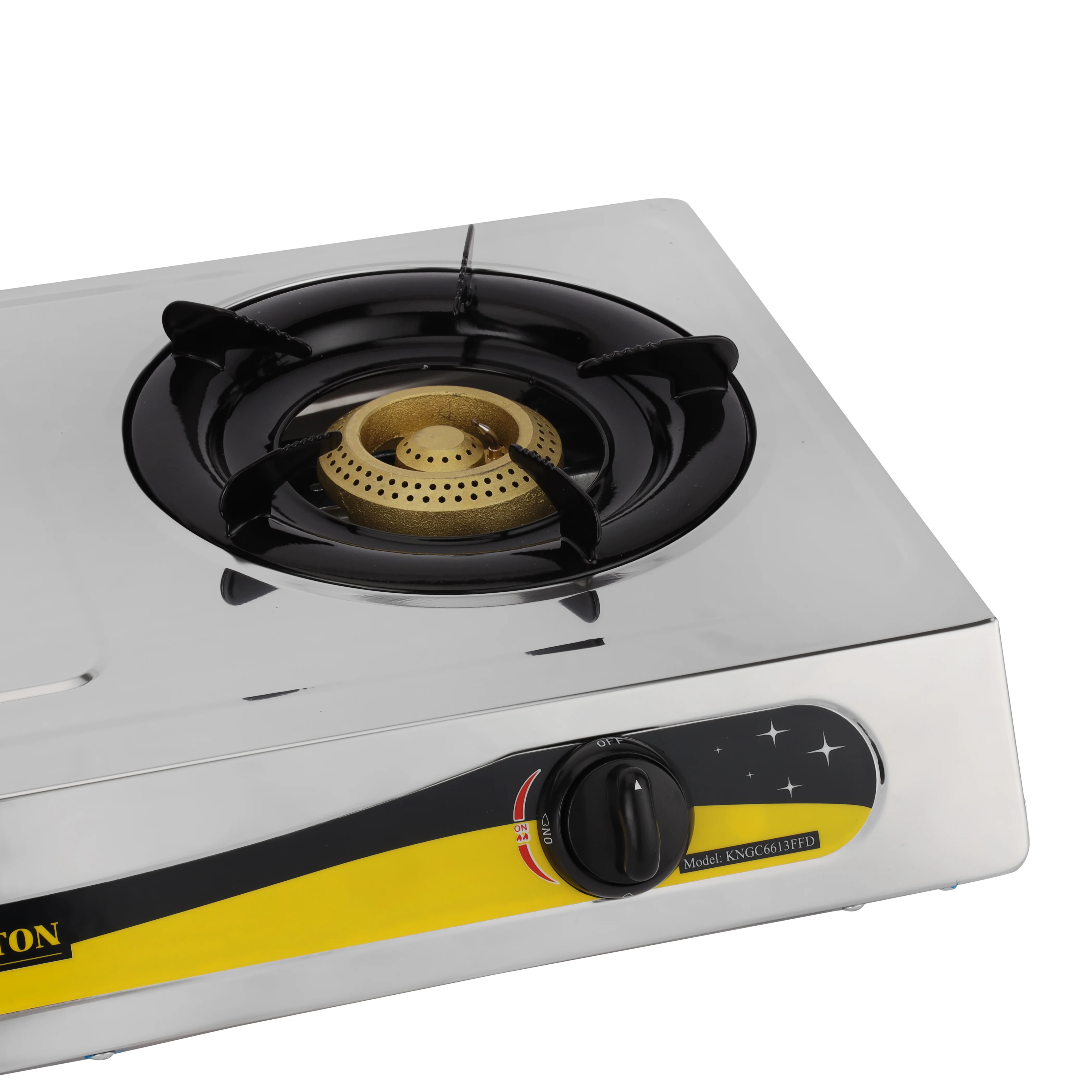 Krypton KNGC6613FFD Stainless Steel Gas Cooker| double burners, auto piezo ignition and durable stainless steel body| low gas consumption & 6.4kW cooking power| - Image 4