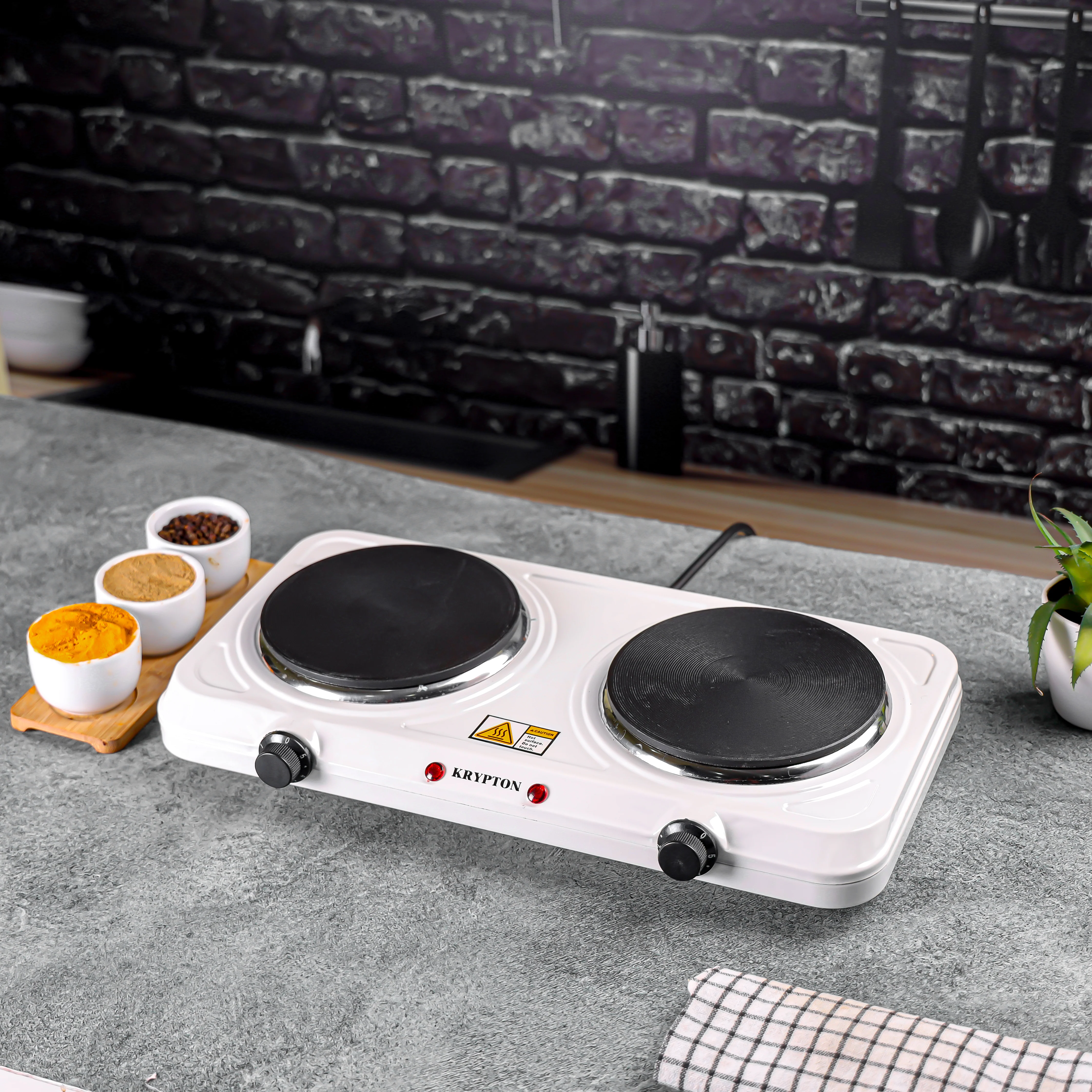 Krypton KNHP5306 Electric Double Hot Plate 2000W | dual solid plates, adjustable temperature control, overheat protection, indicator light for safe & efficient cooking| - Image 5