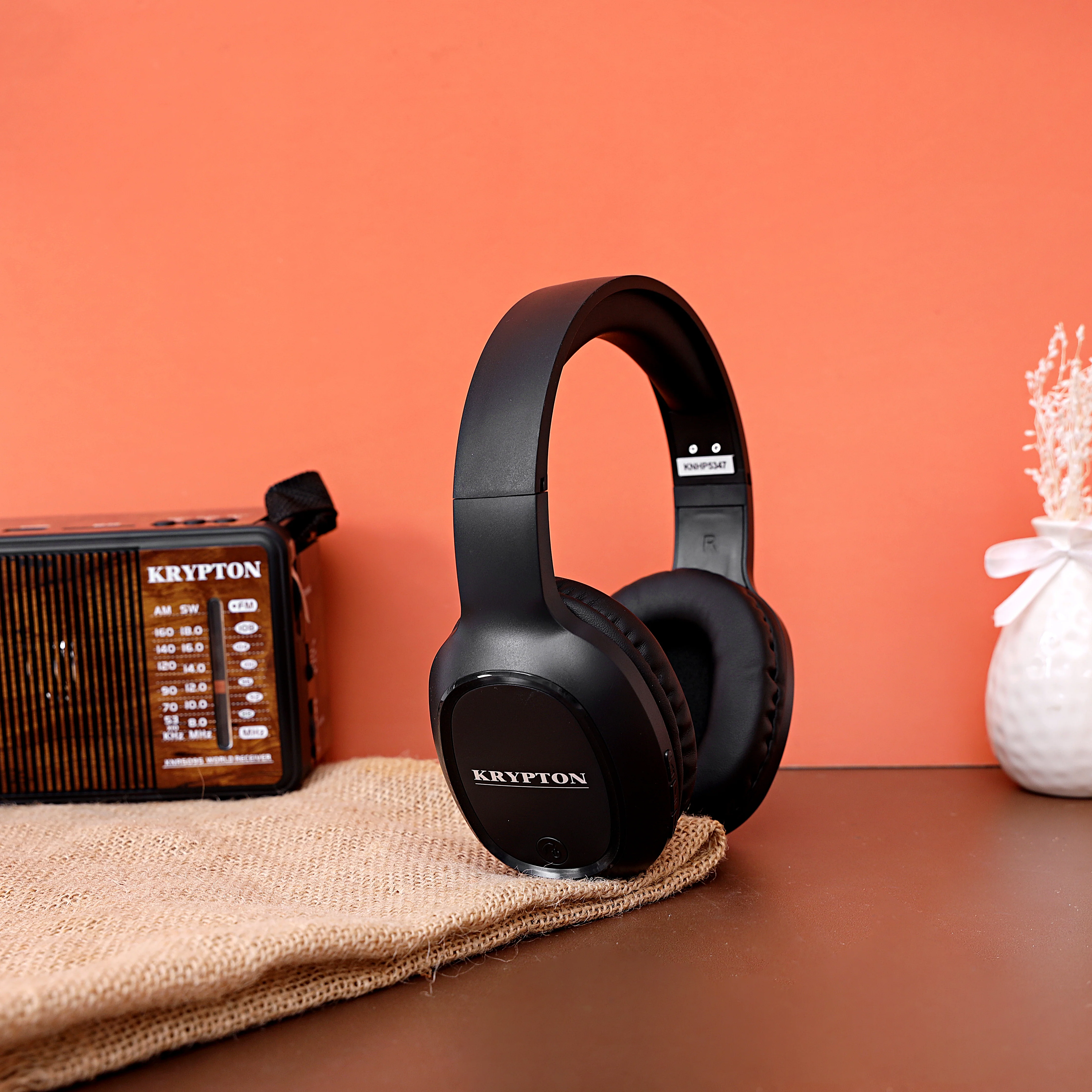 Krypton KNHP5347 Bluetooth Headphone | Wireless & Wired Connectivity, HD Stereo Sound, 40mm Drivers, Bass Audio, Comfortable Over-Ear Design and Up to 10 Hours Playtime - Image 3