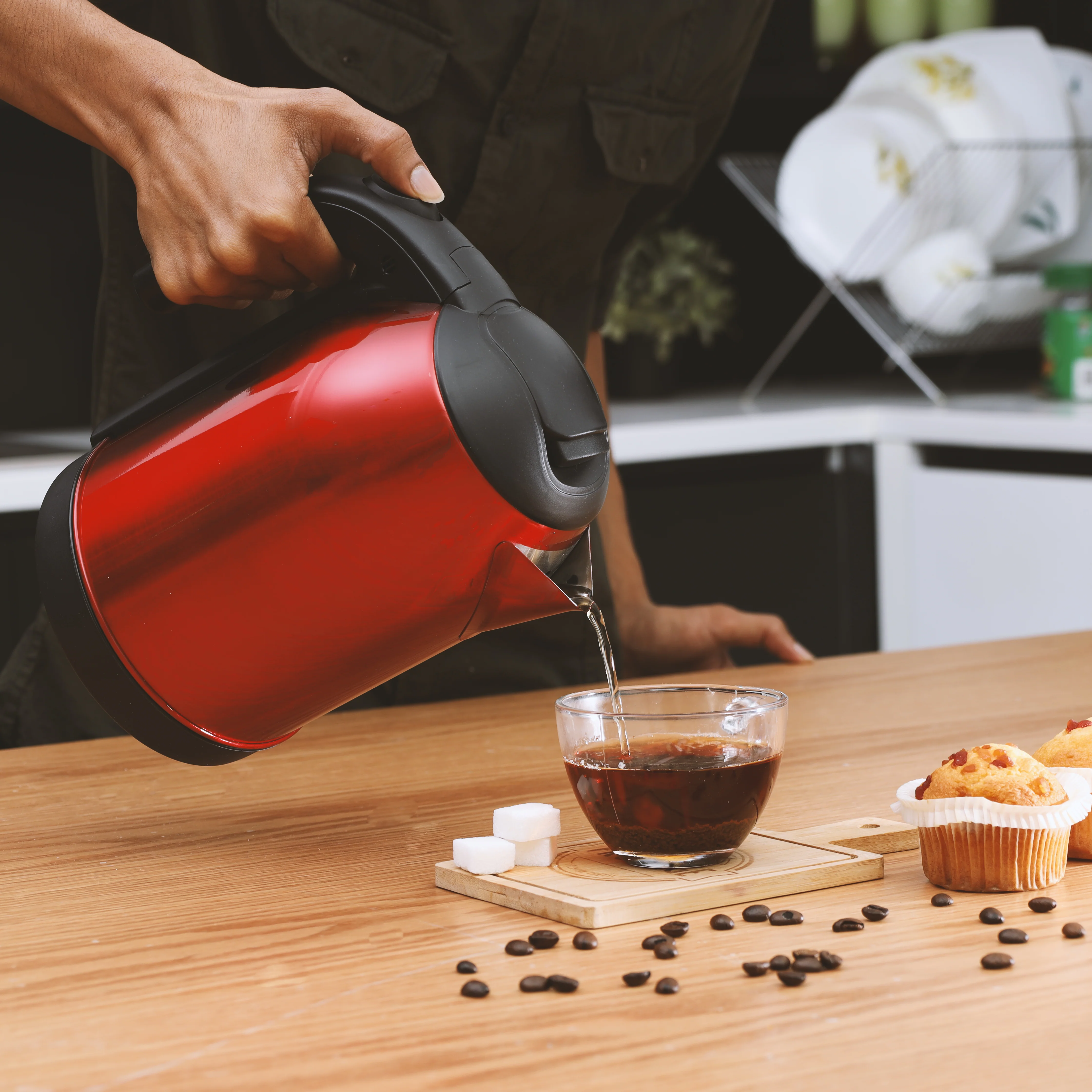 Krypton KNK5272 stainless steel kettle| 1.8L capacity, 1500W power & 360 degree cordless base| auto cut off, boil dry protection & stylish design for daily use| - Image 4