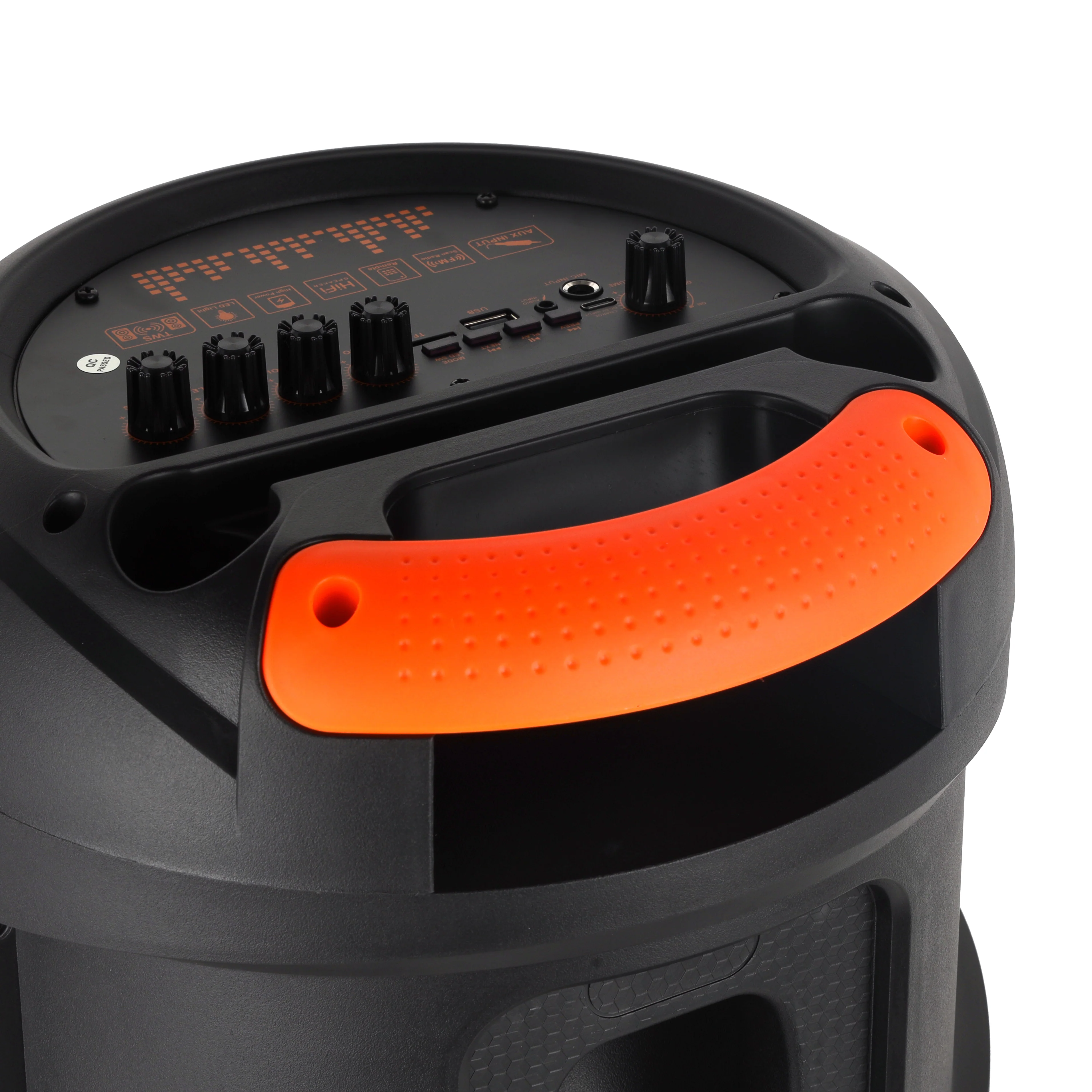 Krypton KNMS5393 Rechargeable Portable Speaker with wireless mic | Bluetooth connectivity, RGB lights, powerful sound output & built-in battery for indoor & outdoor use - Image 5